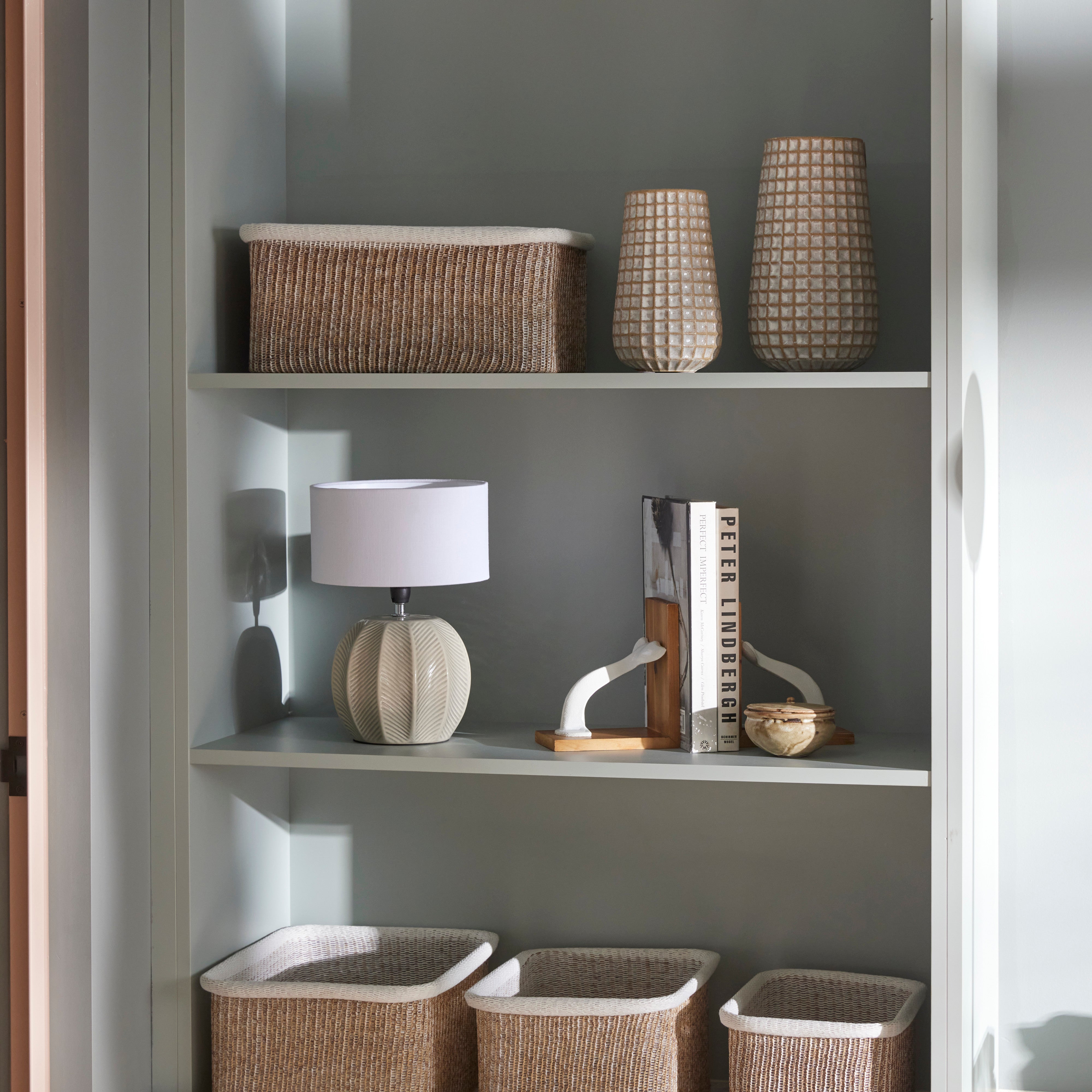 Amalfi Arlow Collection Basket 3 Piece Set Natural & White