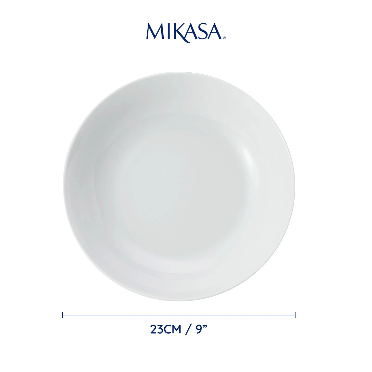 Mikasa Chalk Porcelain Pasta Bowl Set 4 Piece 23cm (White)