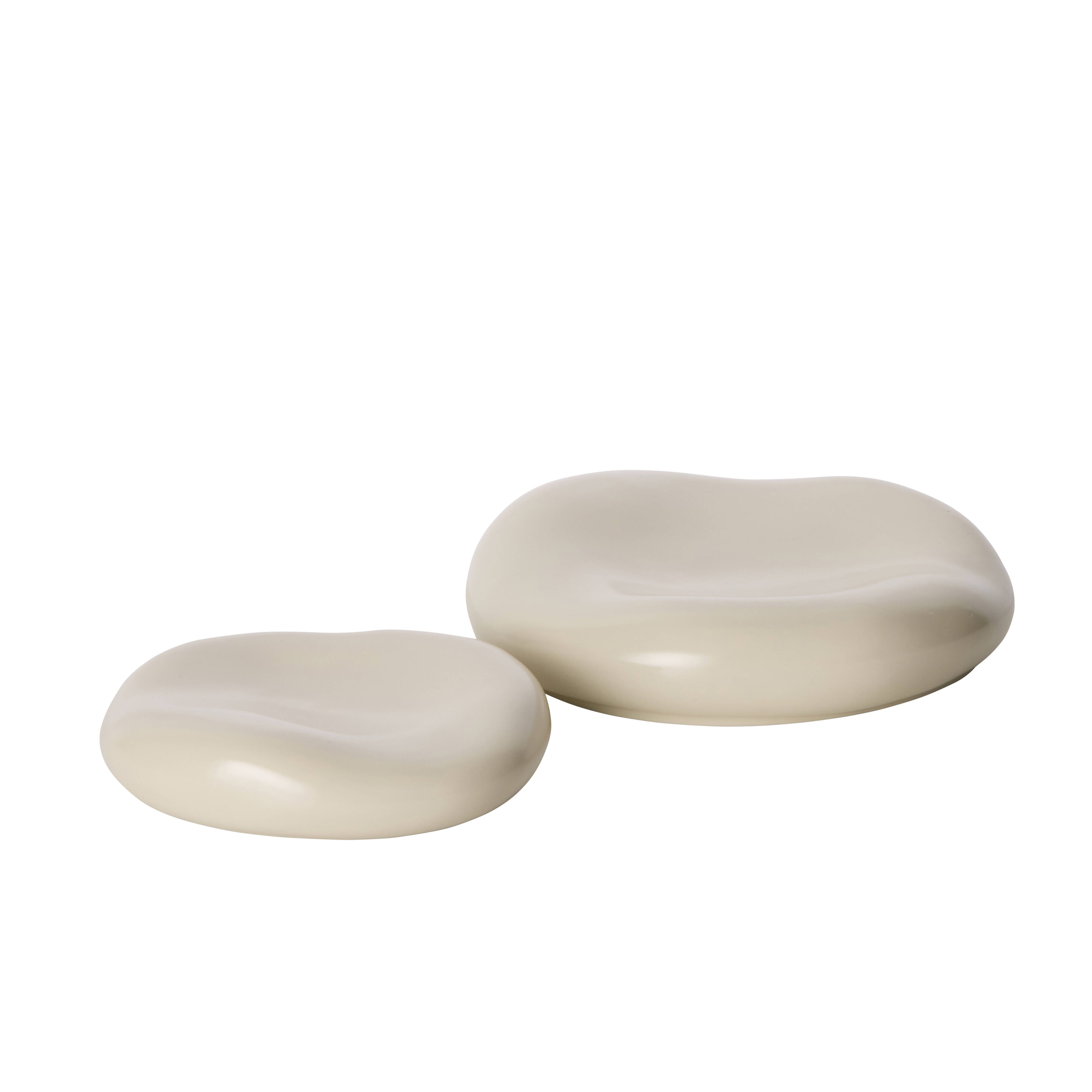 Amalfi Form Dessert Plate Large 22x22x5.5cm Cream