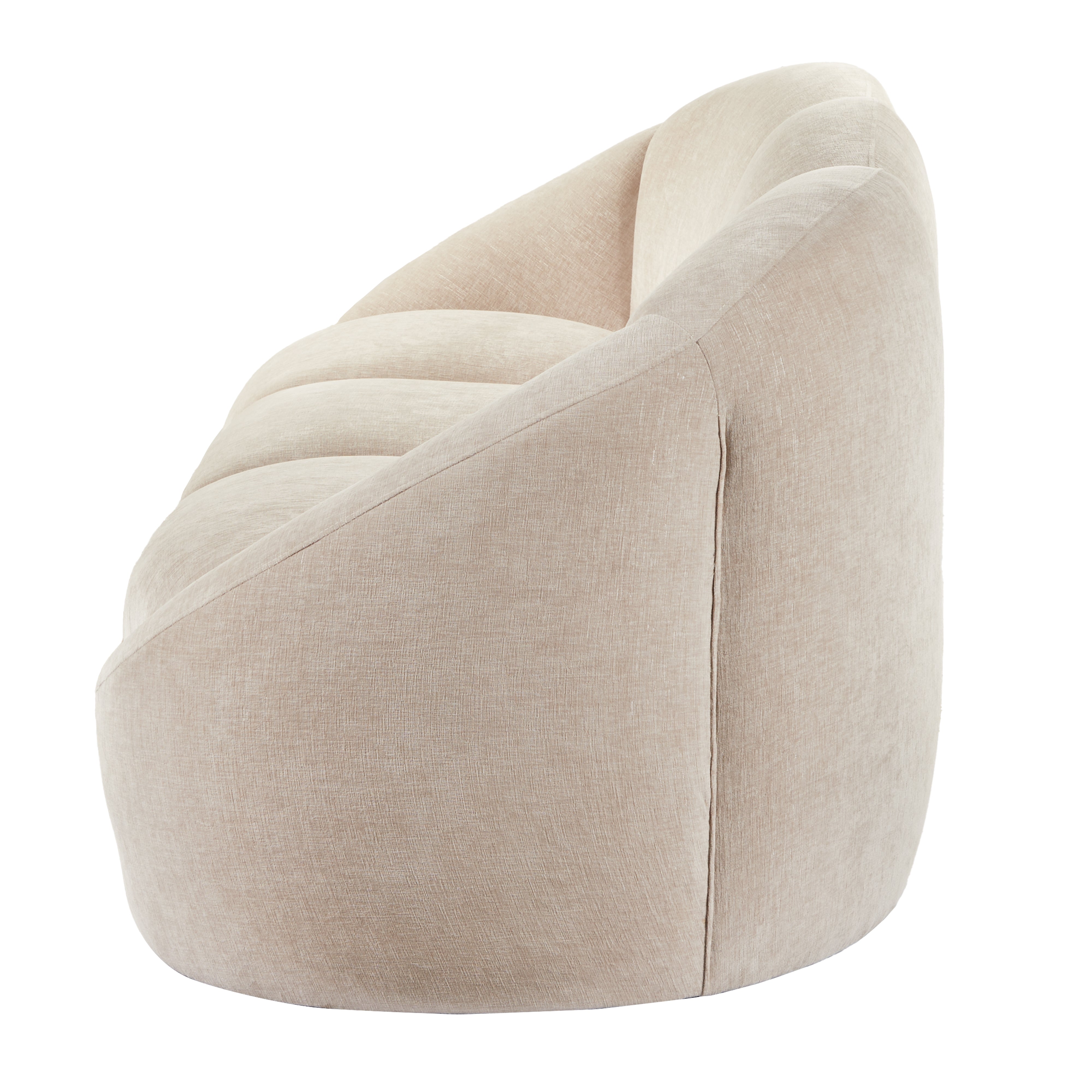 Amalfi Formes Curved 3 Seater Sofa Taupe