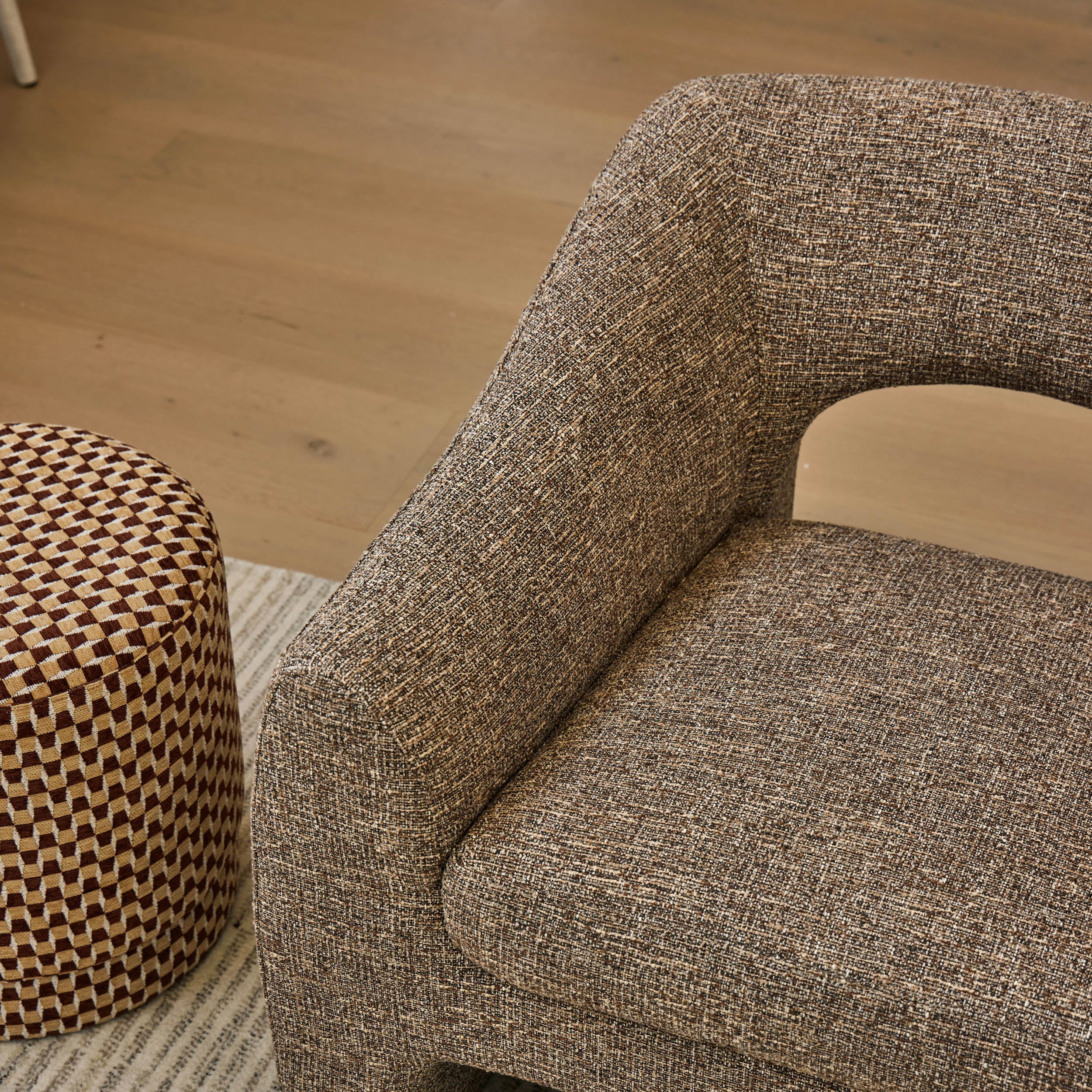Amalfi Wells Chair Brown & Taupe