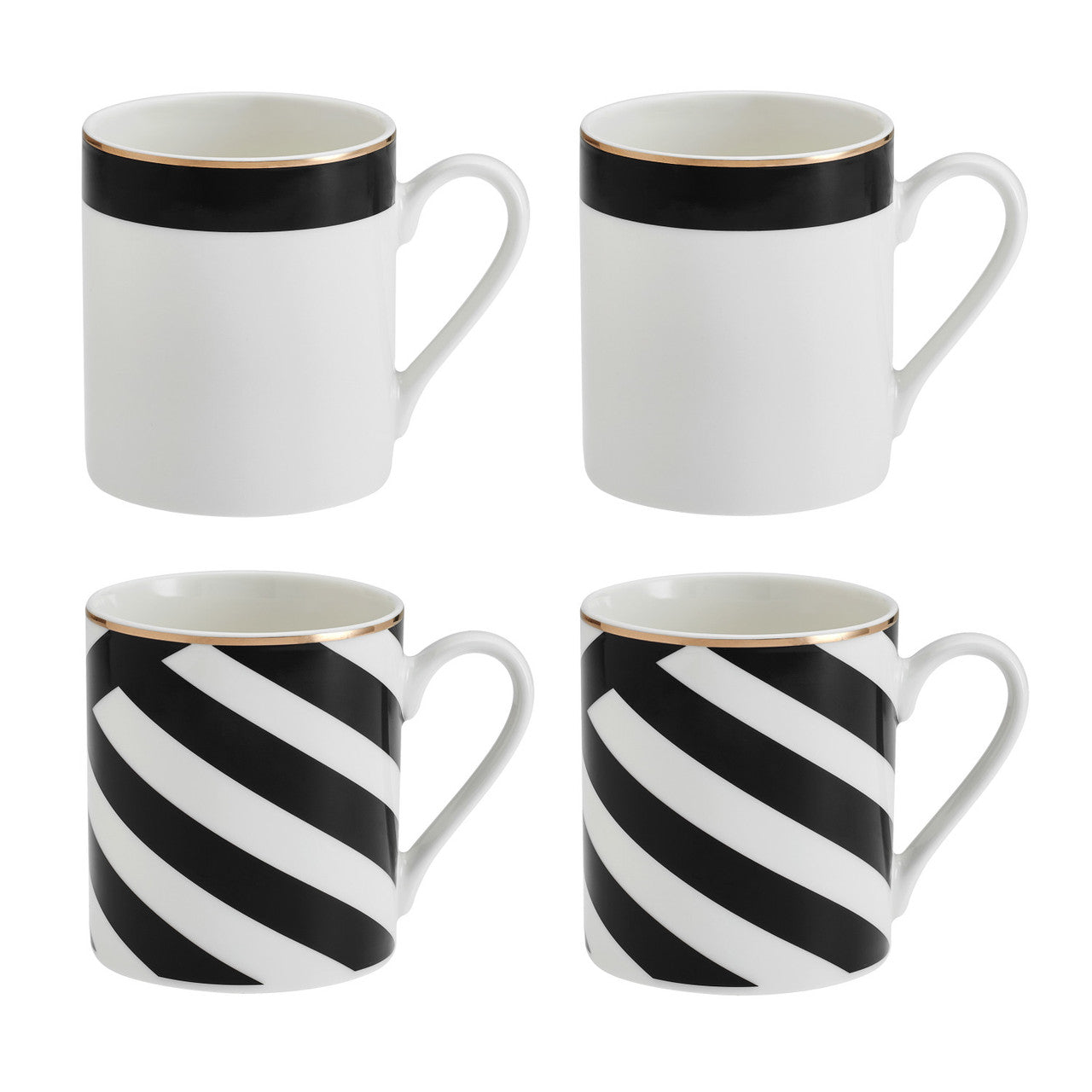 Mikasa Luxe Deco Fine China Mug Set 4 Piece 380ml