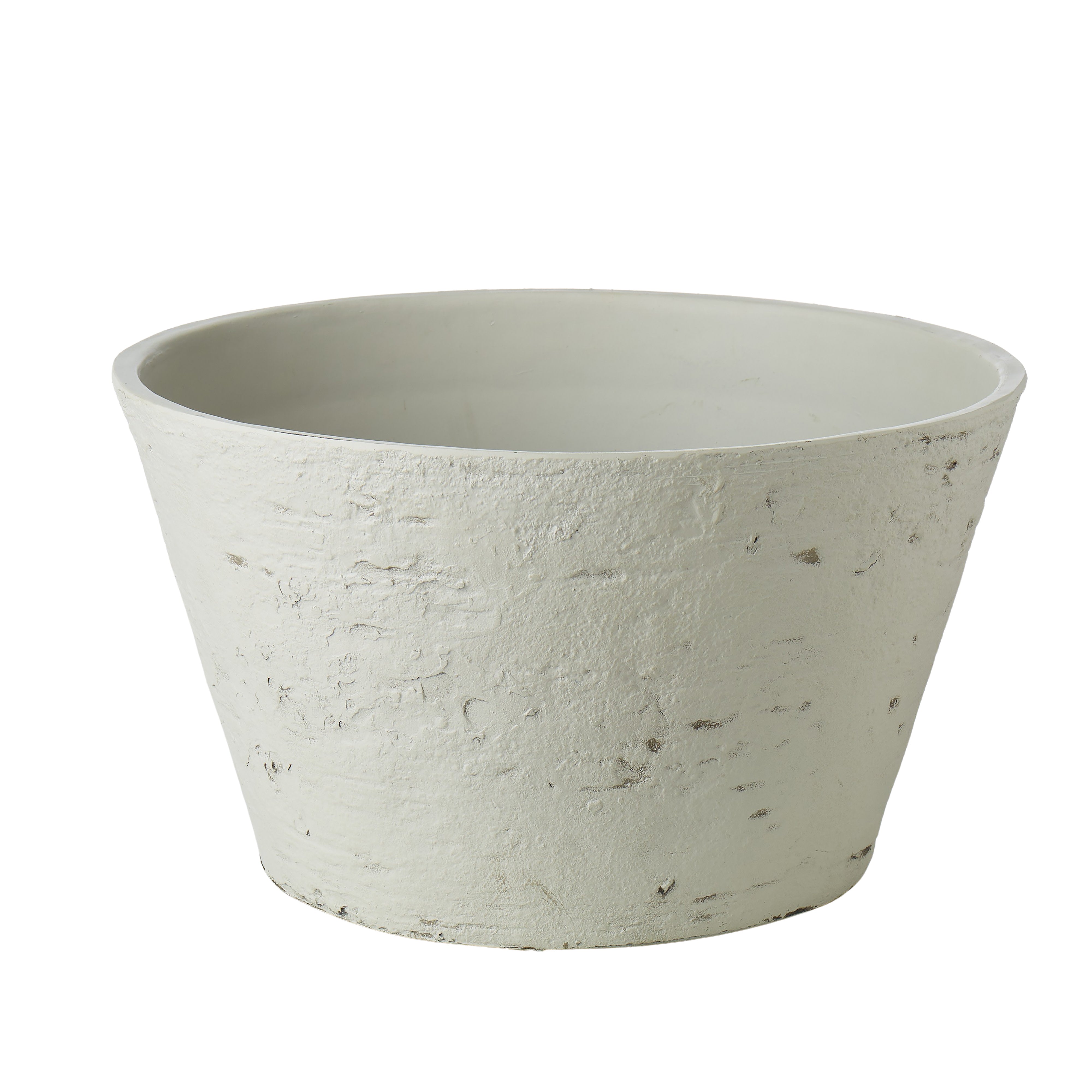 Rogue Rustic Stone Look Shallow Planter Pot Rustic Cream 46 x 26.5cm