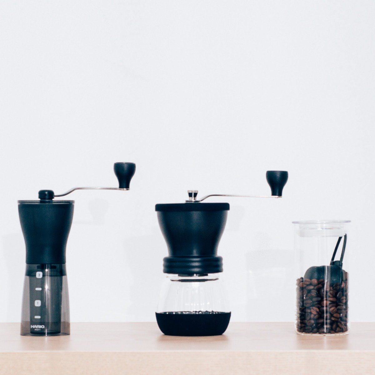 Hario Mini Coffee Mill Plus - Transparent Black