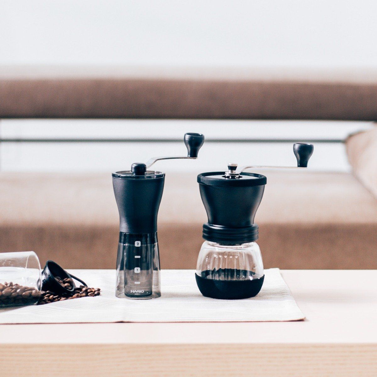 Hario Mini Coffee Mill Plus - Transparent Black