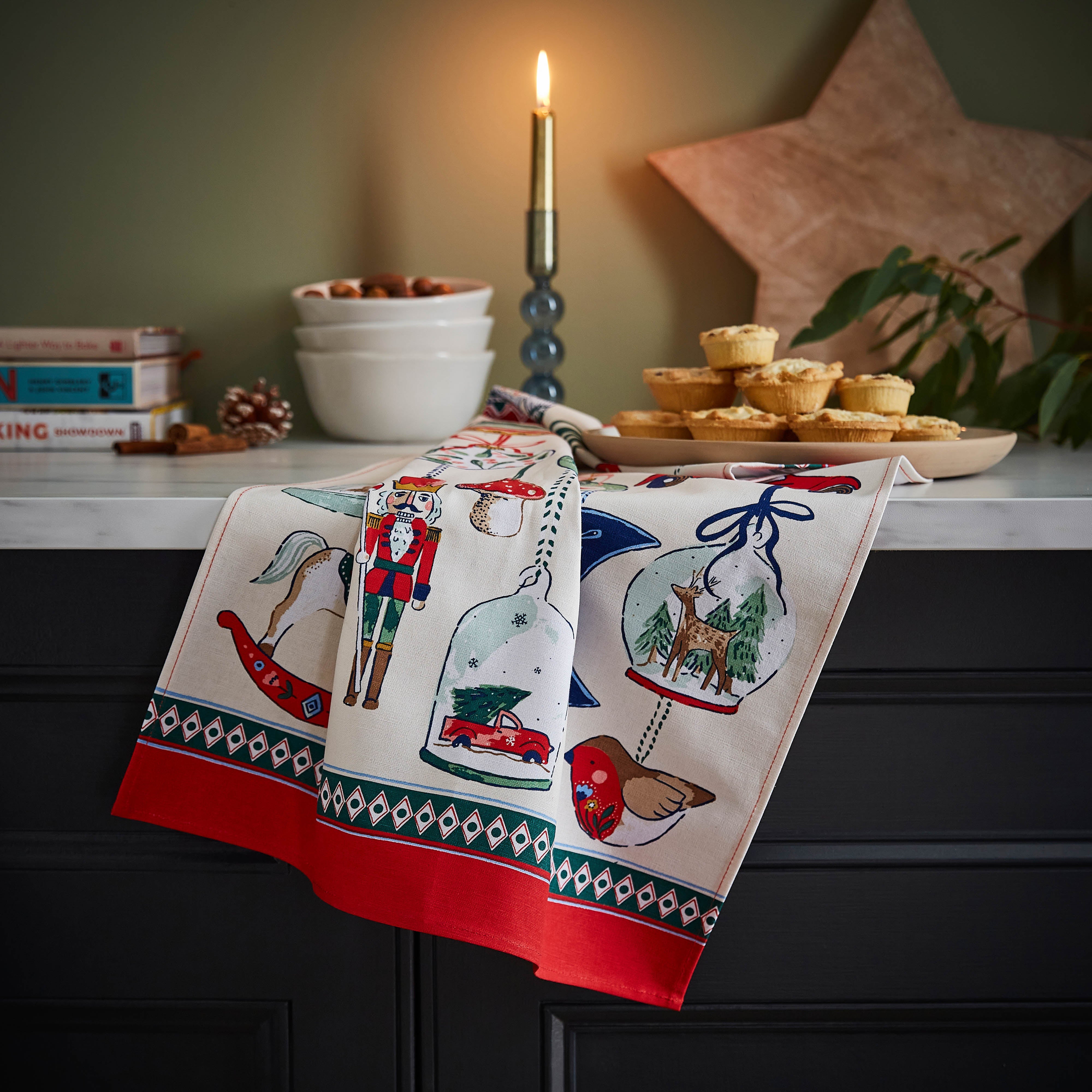 Ulster Weavers Christmas Ornaments Tea Towel