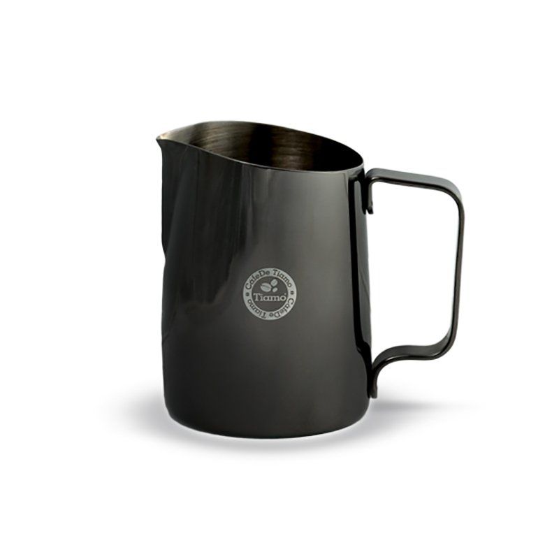 Tiamo Tapered Milk Jug 450ml - Metallic Black