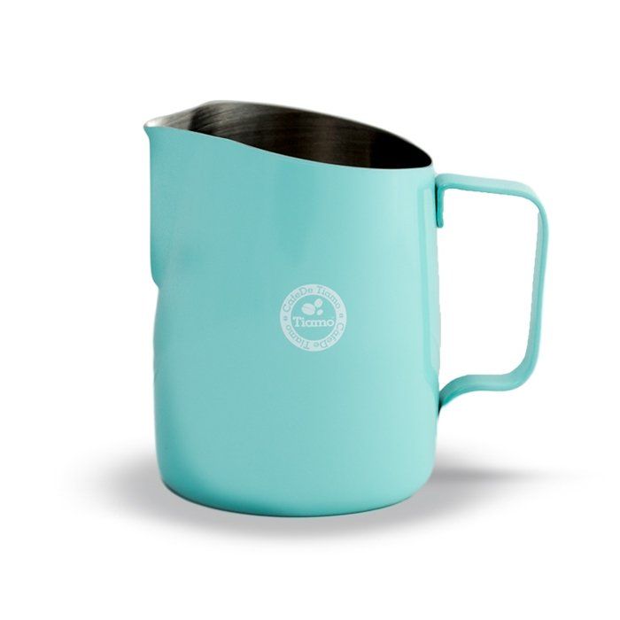 Tiamo Tapered Milk Jug 650ml - Teal Blue