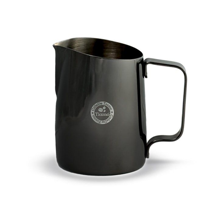 Tiamo Tapered Milk Jug 650ml - Metallic Black