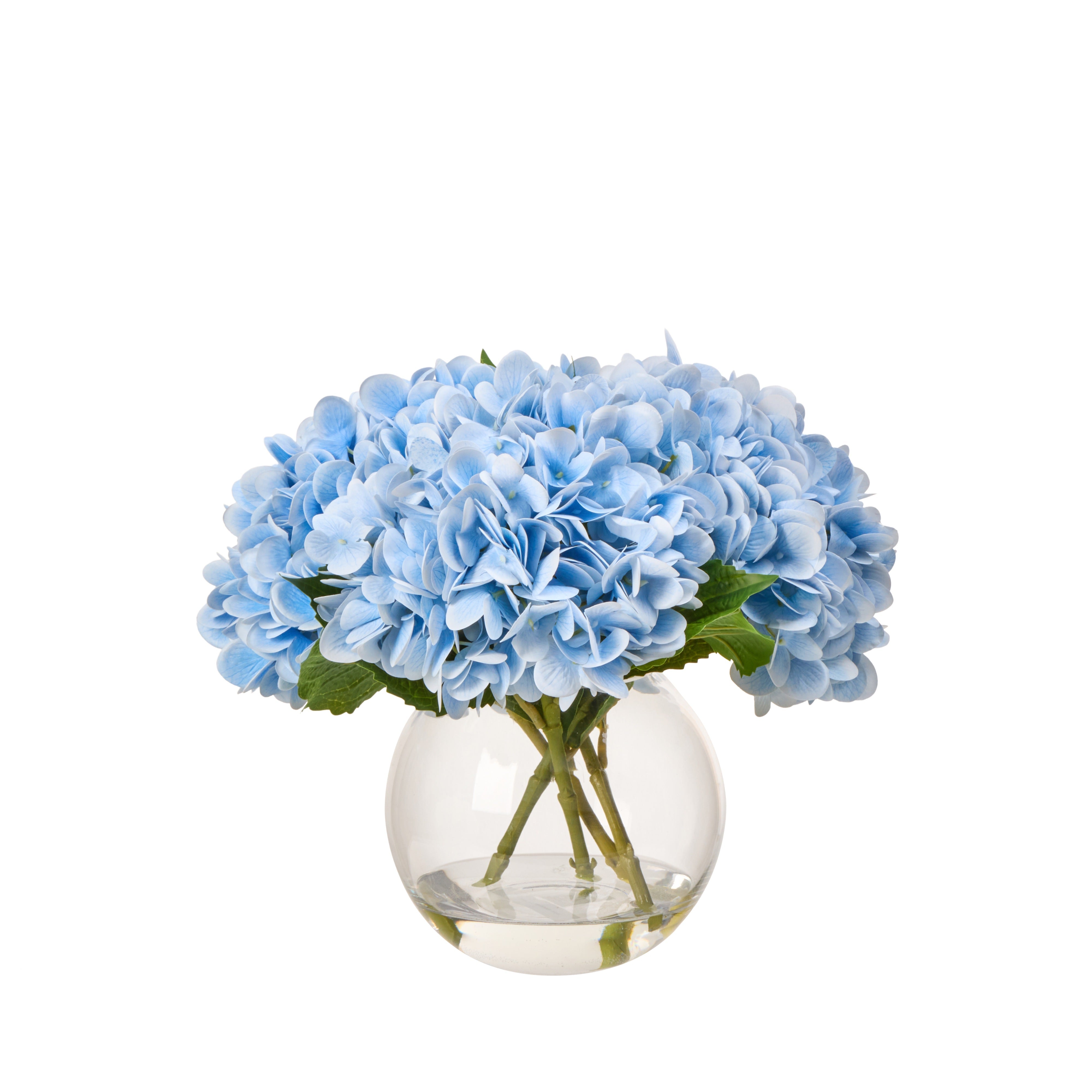 Rogue Hydrangea Real Touch Phoebe Sphere Vase Blue