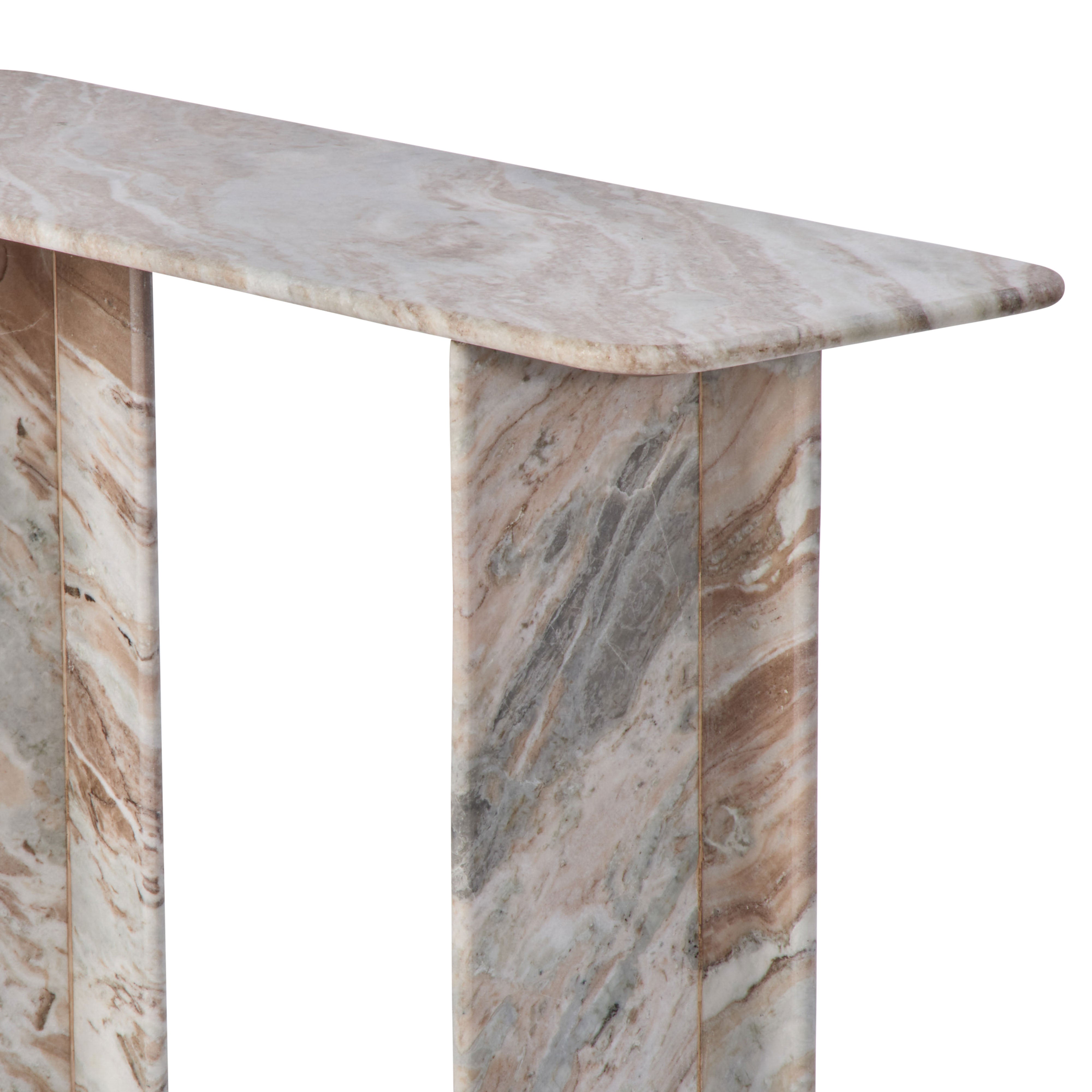 Amalfi Nalu Console Pink & Brown & White
