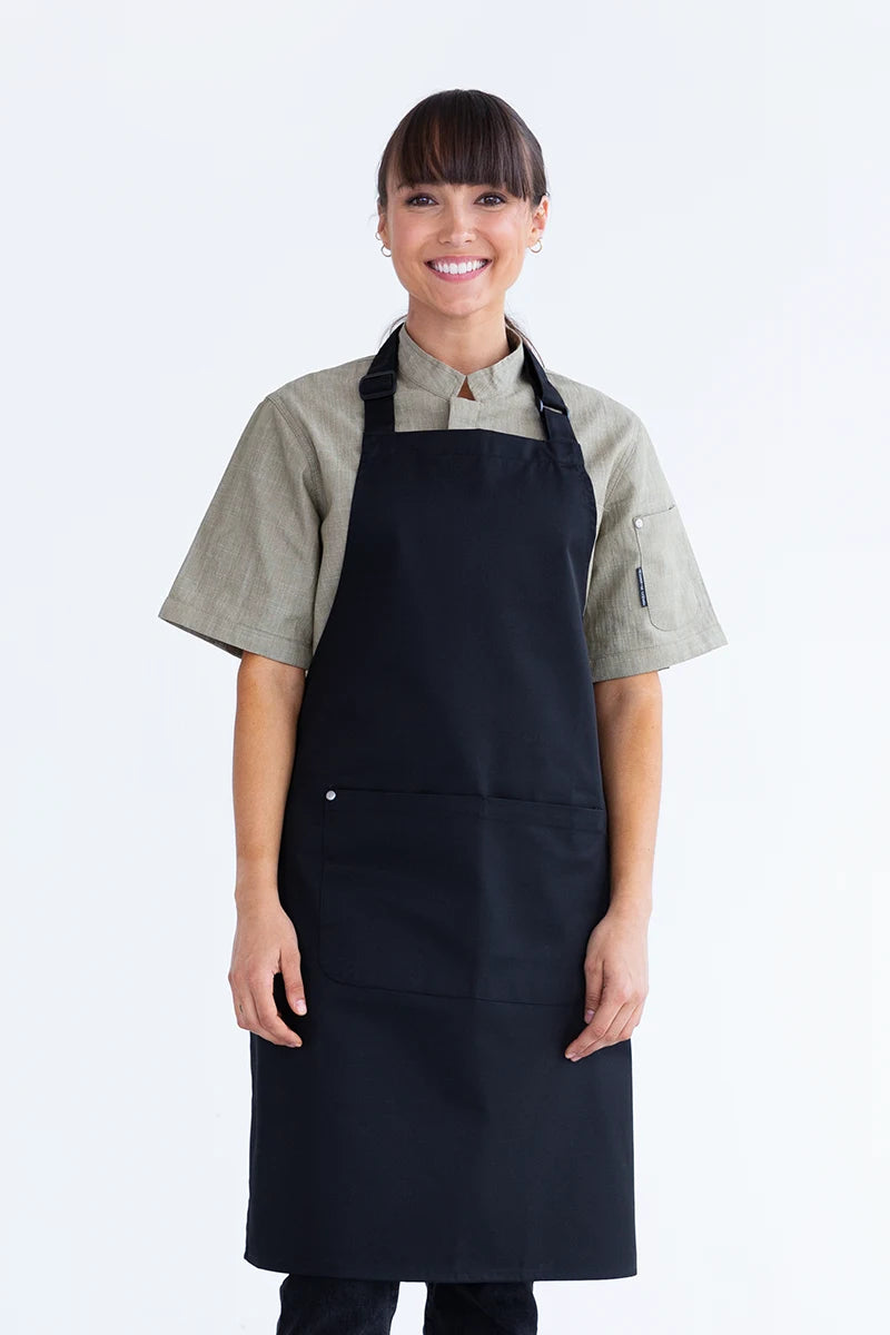 Aussie Chef Heavy Weight Bib Apron - Black