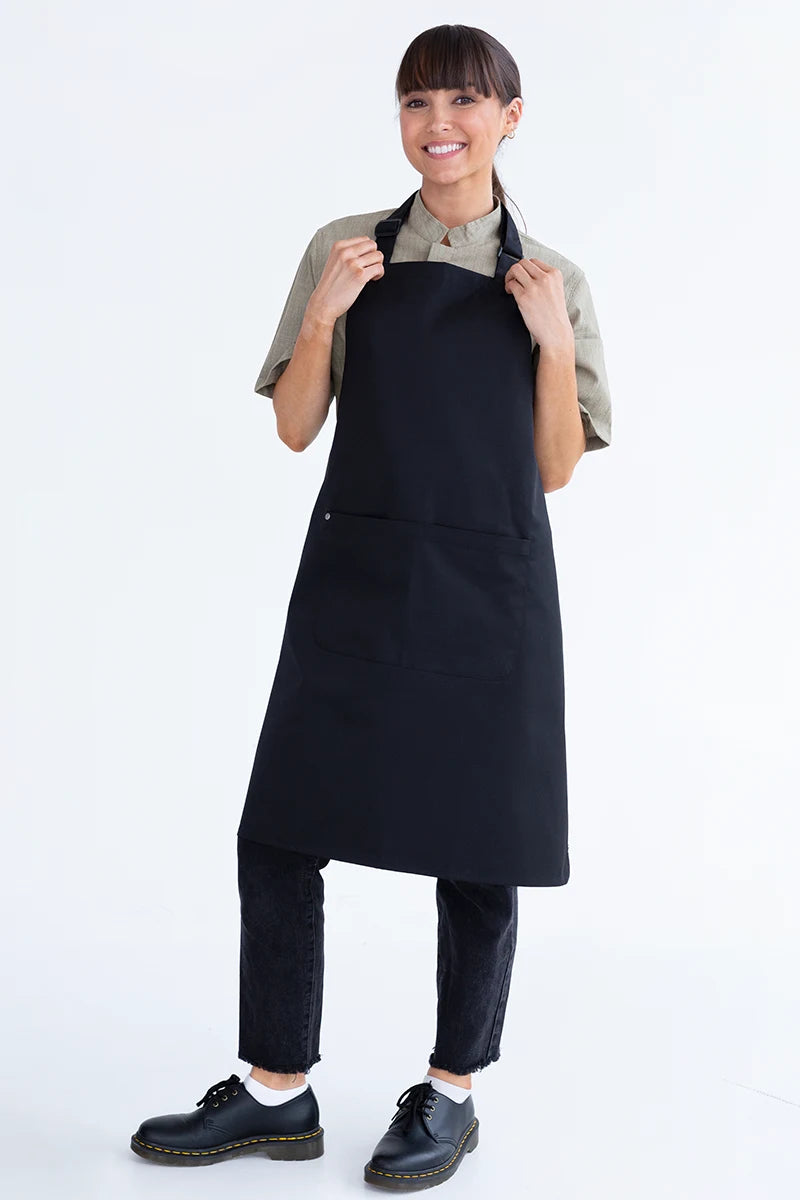 Aussie Chef Heavy Weight Bib Apron - Black