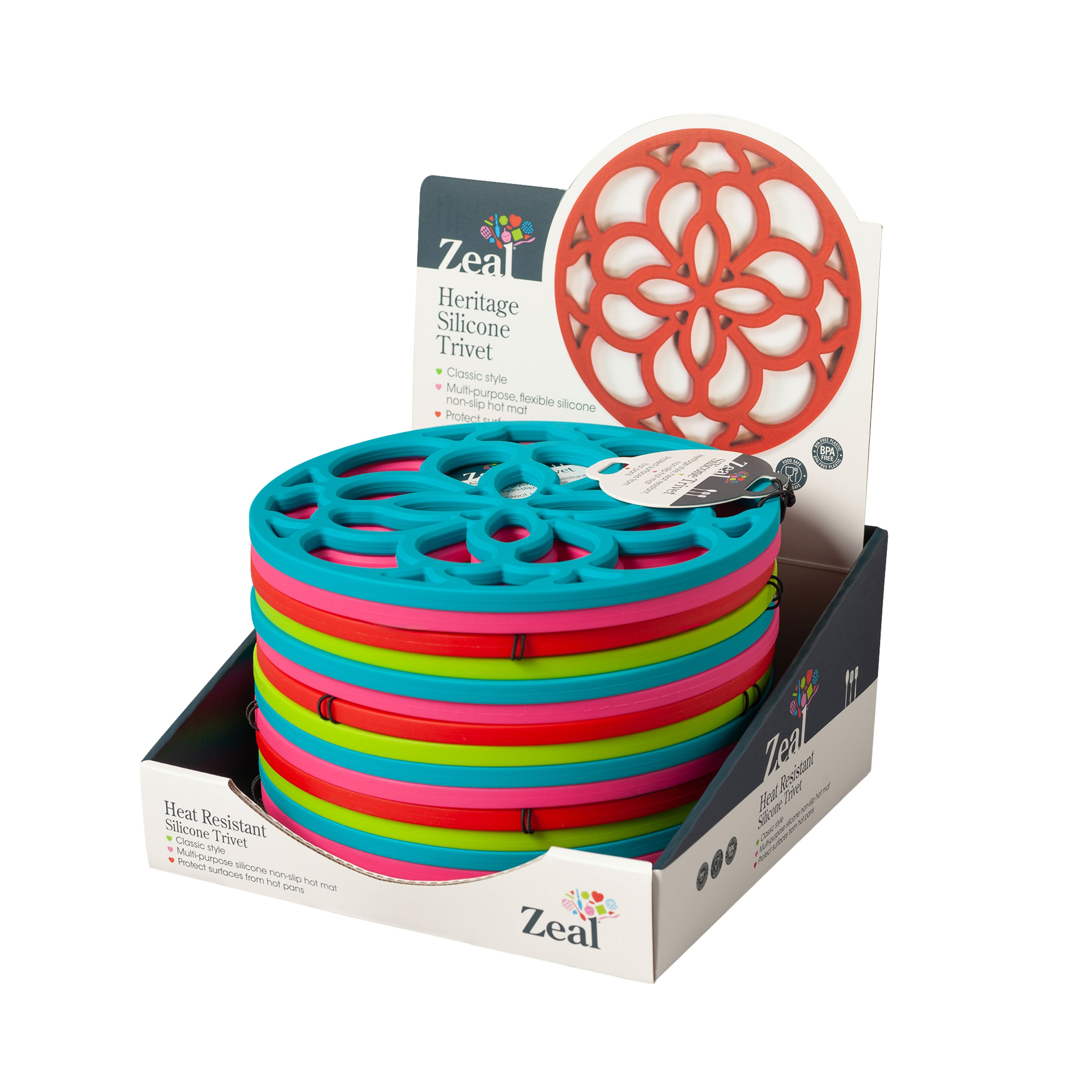 Zeal Silicone Circular Trivet 4 Piece Set