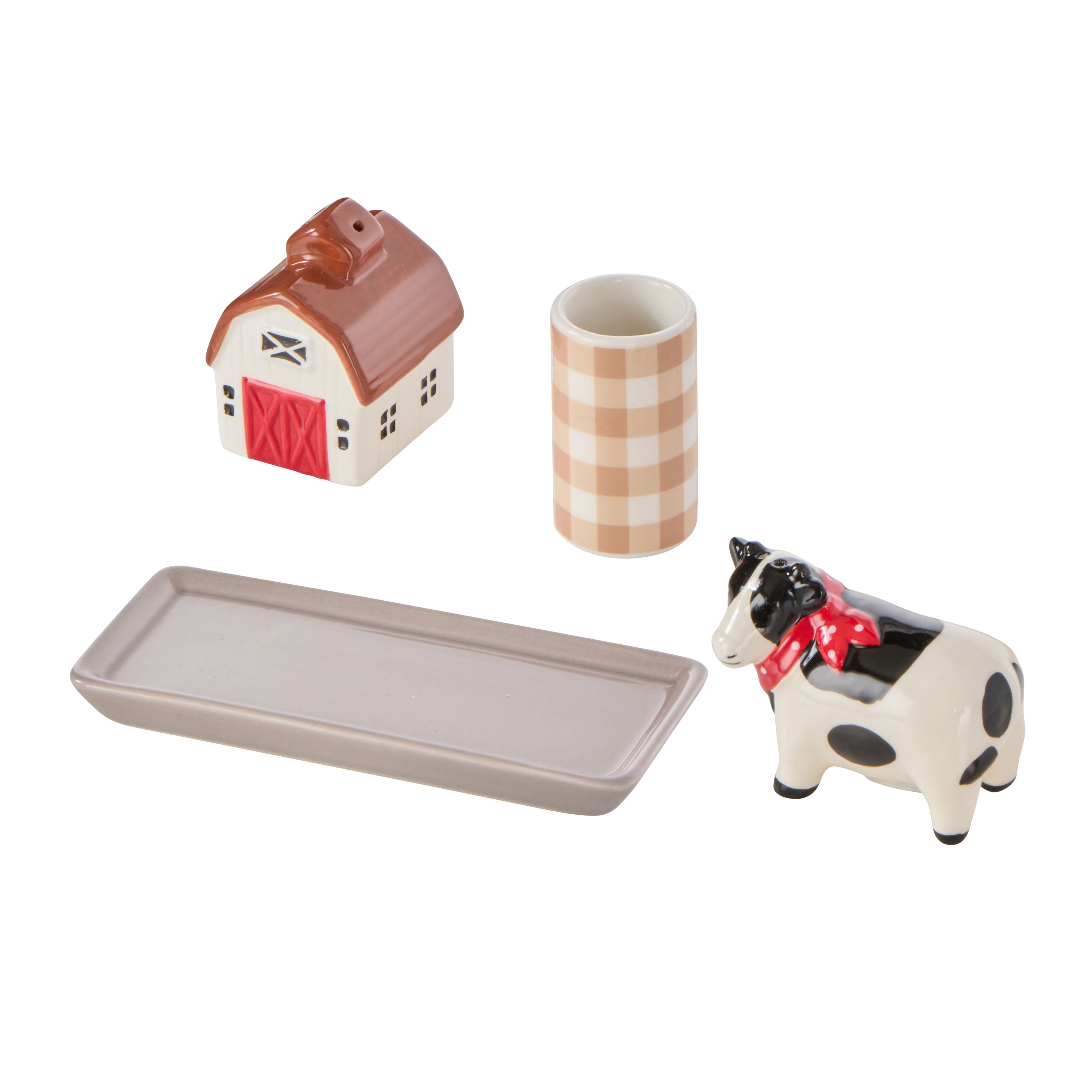 Davis & Waddell Homestead Salt & Pepper Shaker with Toothpick Holder Assorted Colour