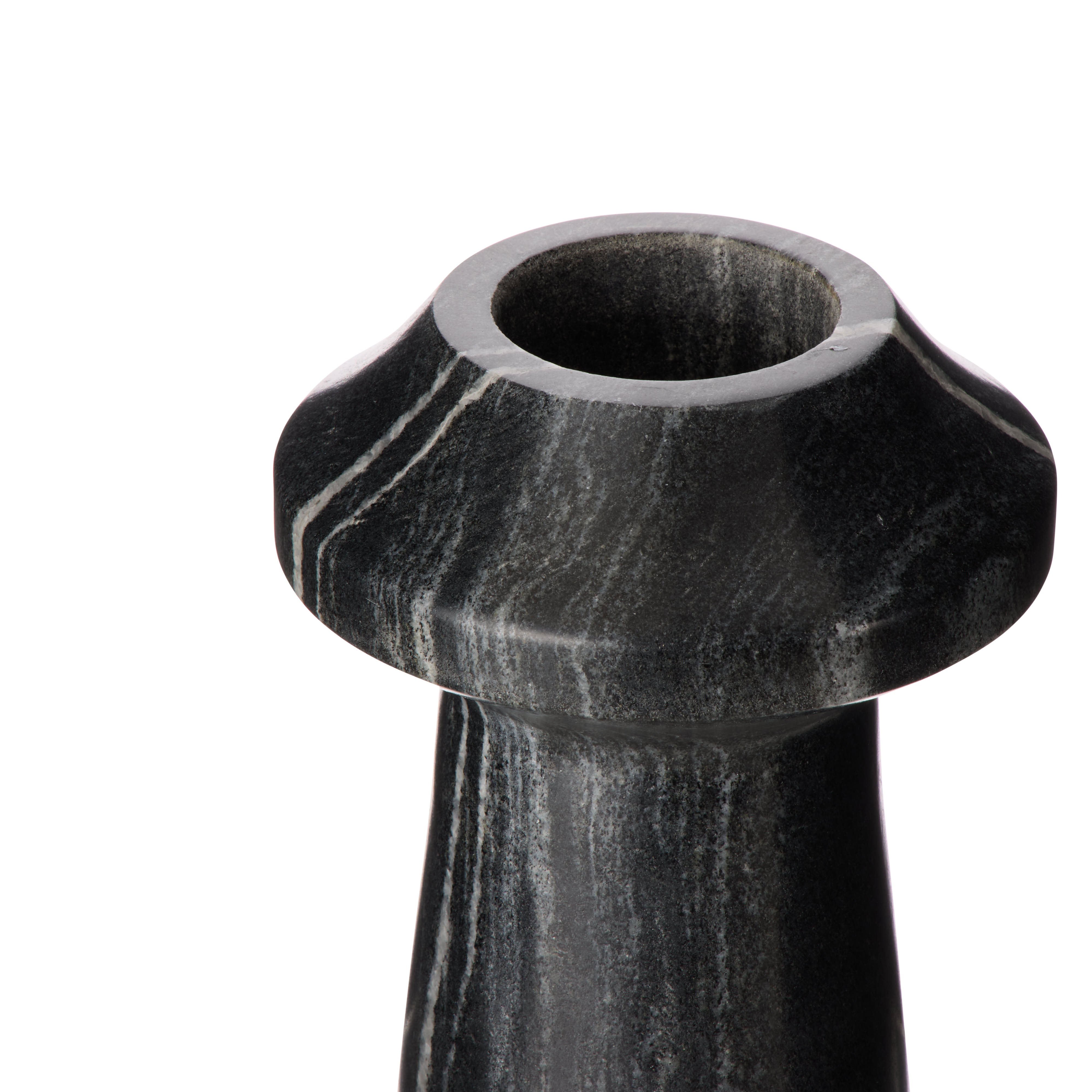 Grand Designs Eros Marble Vase Marine Black