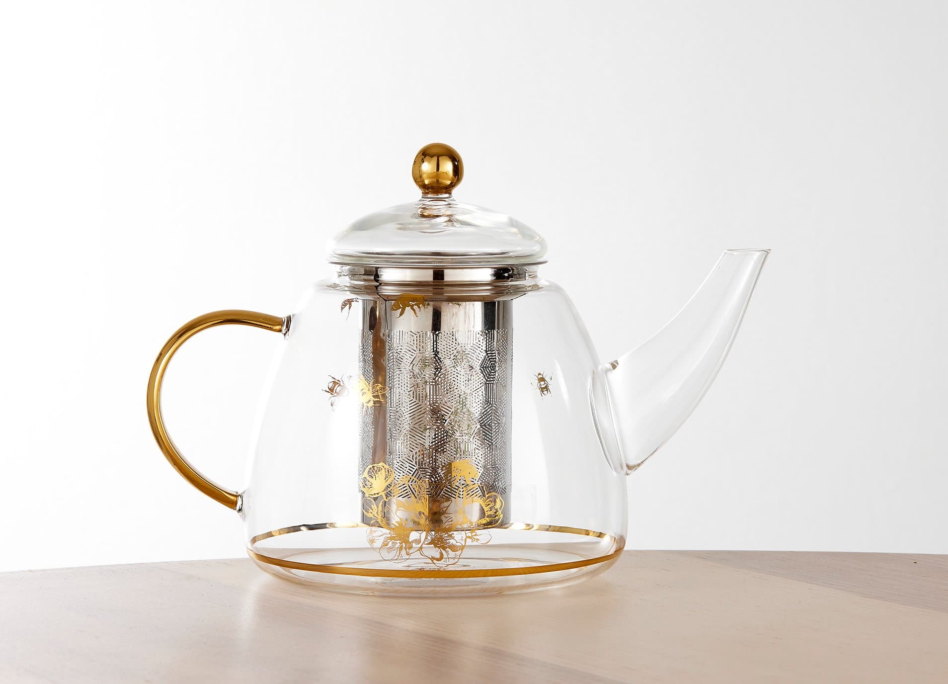 Ashdene Honey Bee Glass Teapot