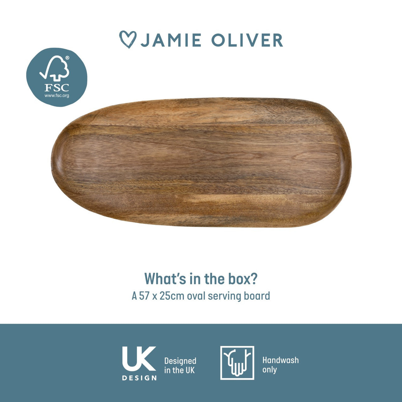 Jamie Oliver Big Love Mango Wood Serving Board 57 x 25cm