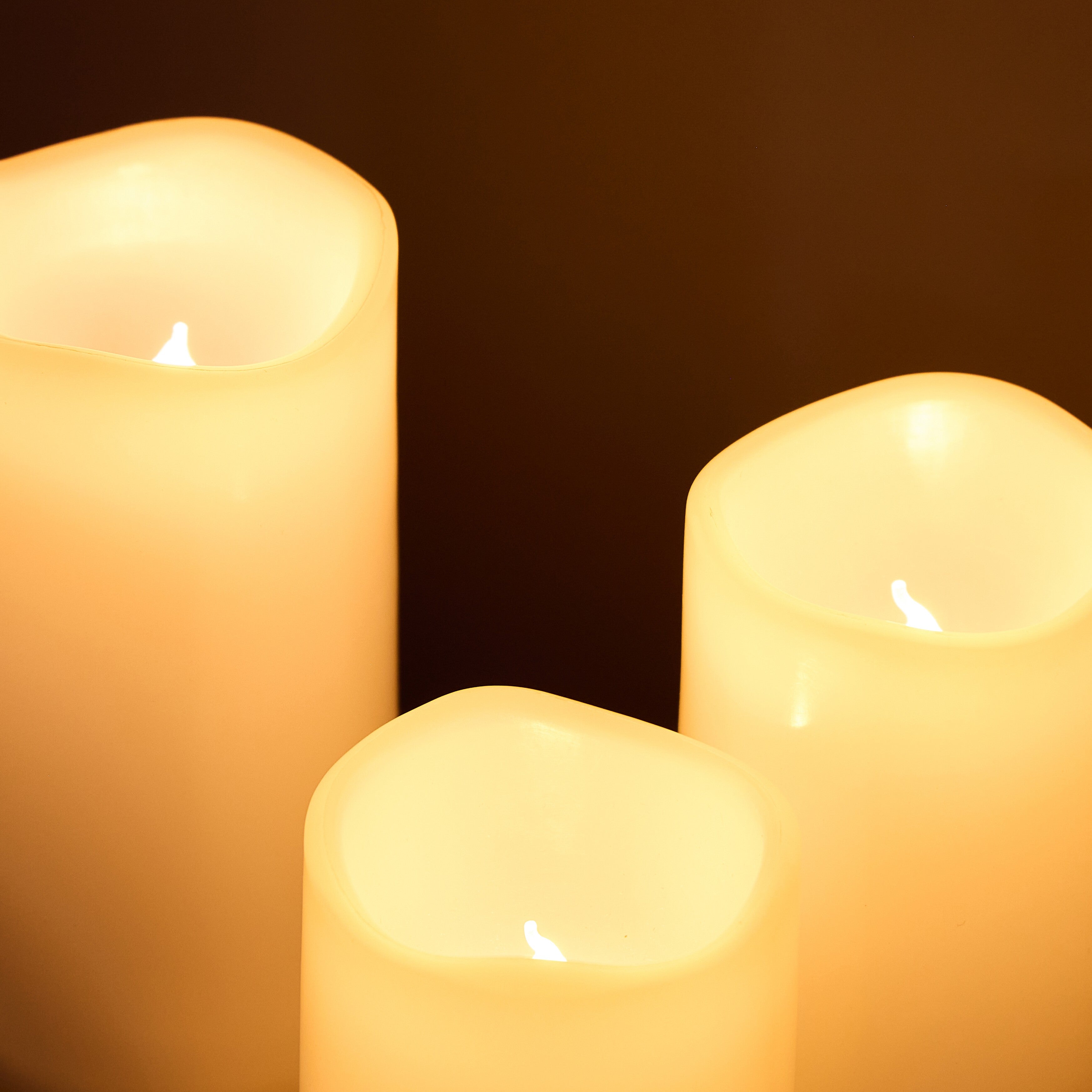 Rogue Elaris Solar Candle 3 Piece Set White