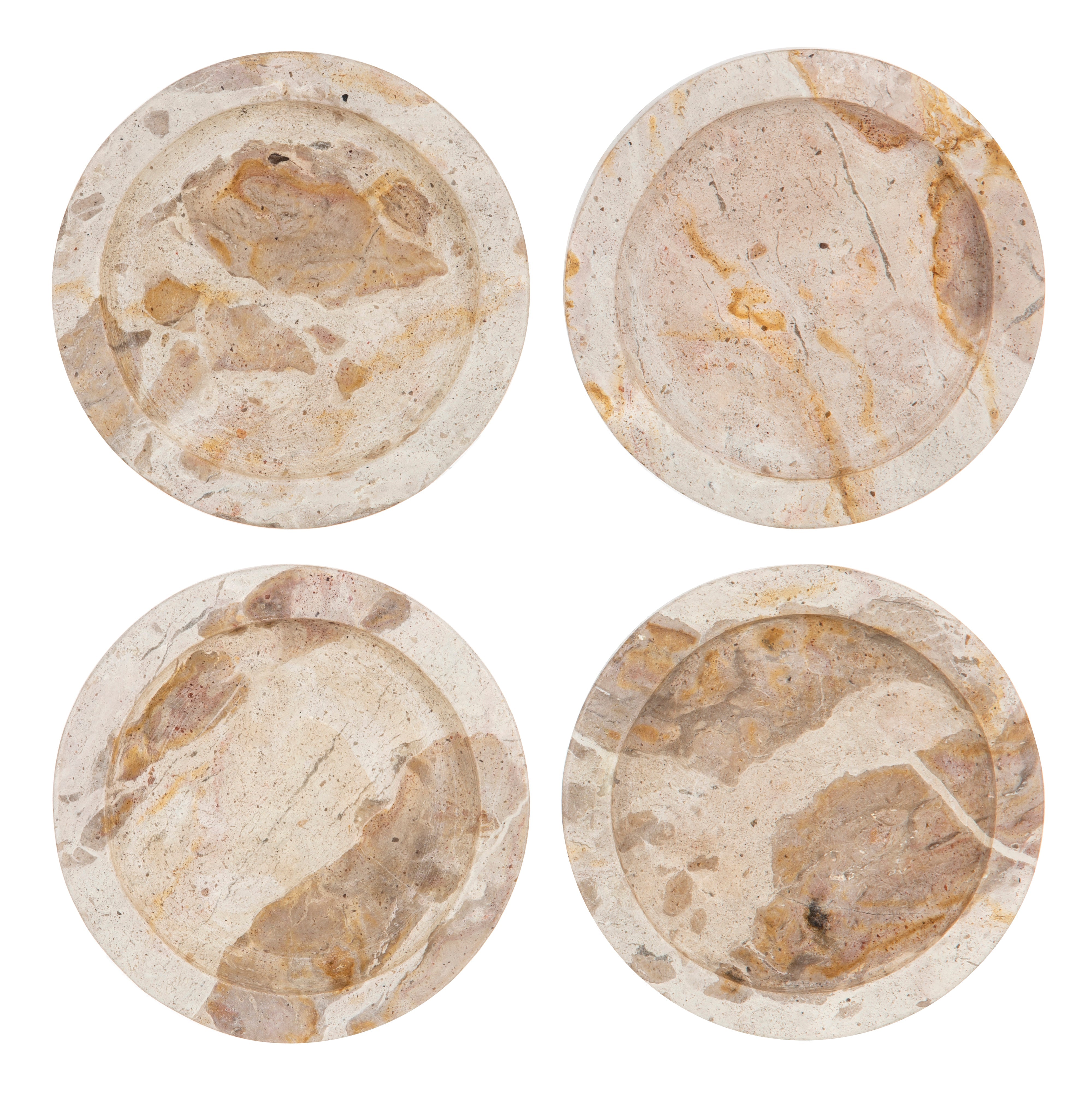 Grand Designs Carprani Coasters 4 Piece Set White & Beige