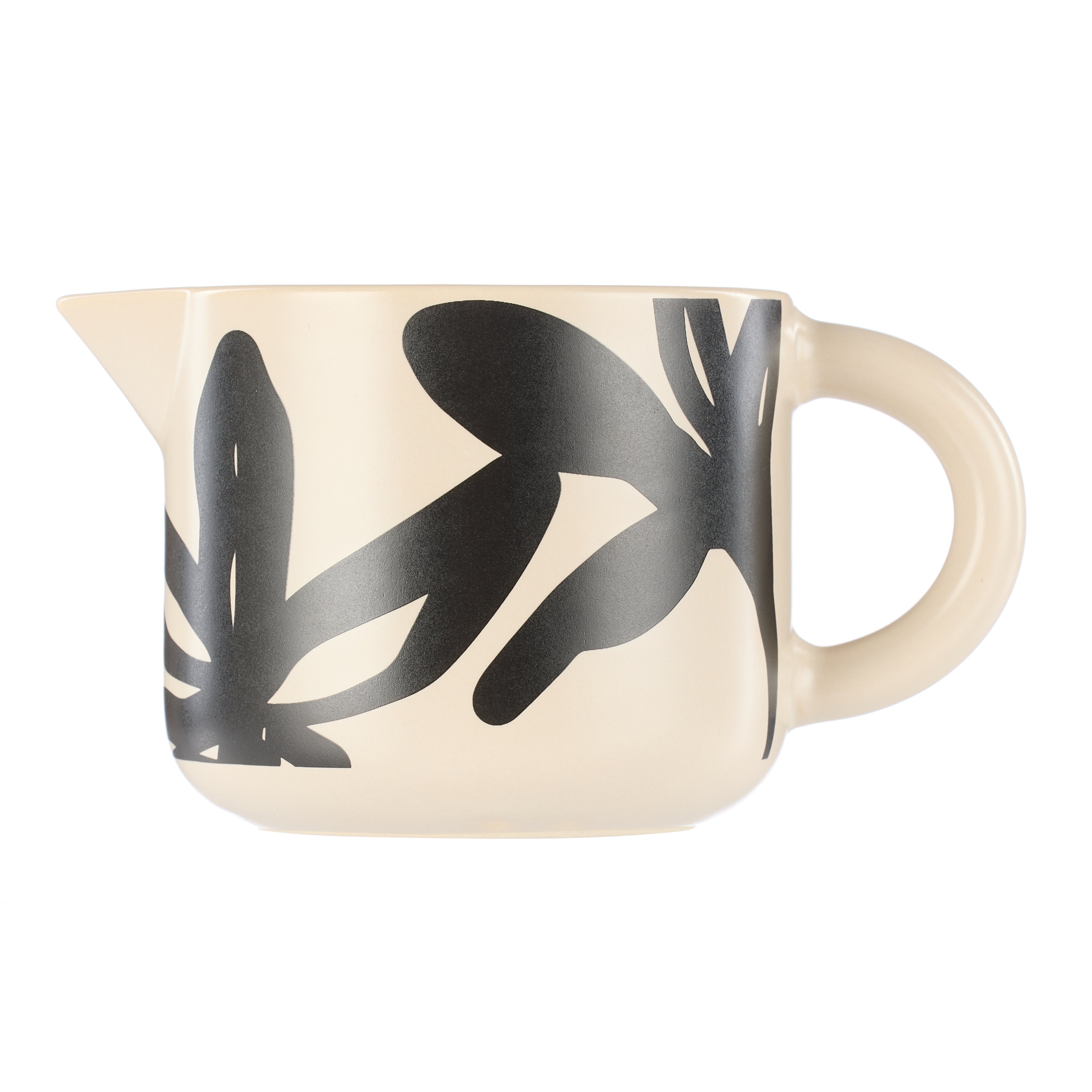 Leaf & Bean Freya Milk Jug 250ml Oat & Black
