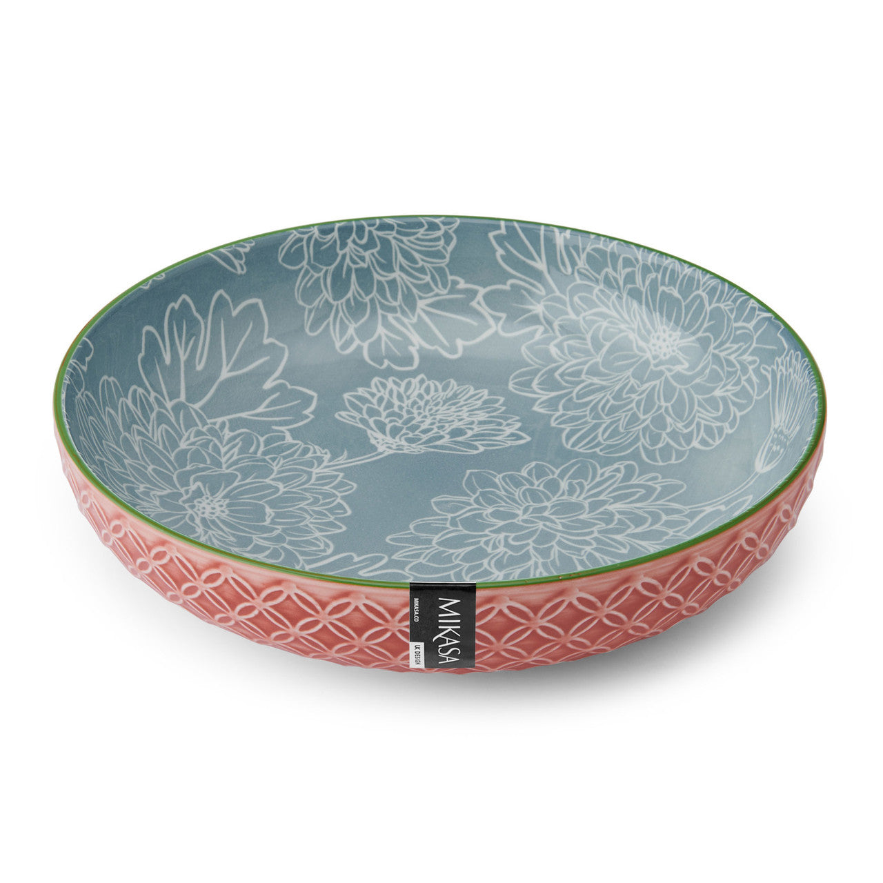 Mikasa Glazed Stoneware Coupe Bowl 21cm (Geometric Leaf)