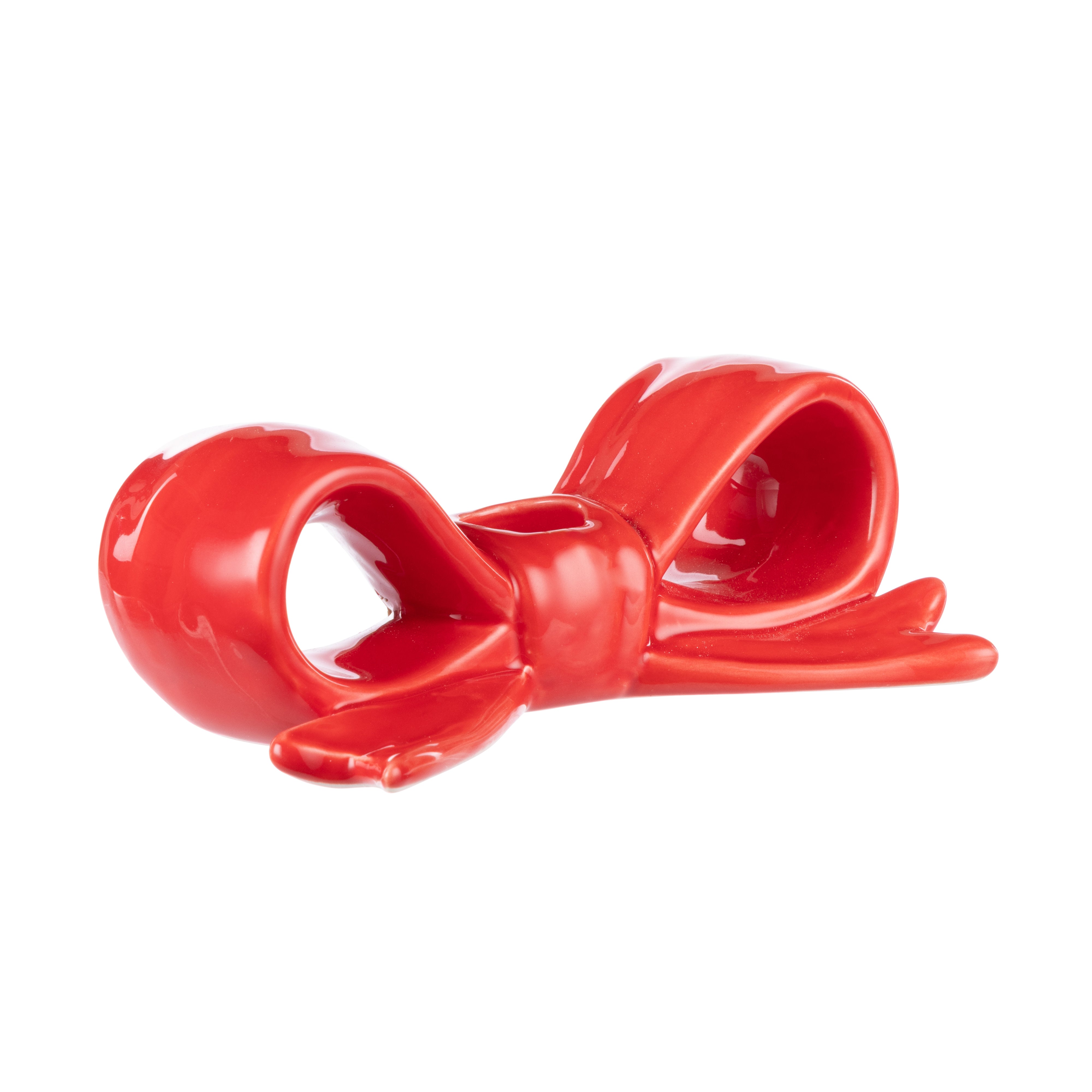 Emporium Saylor Bow Candle Holder Red
