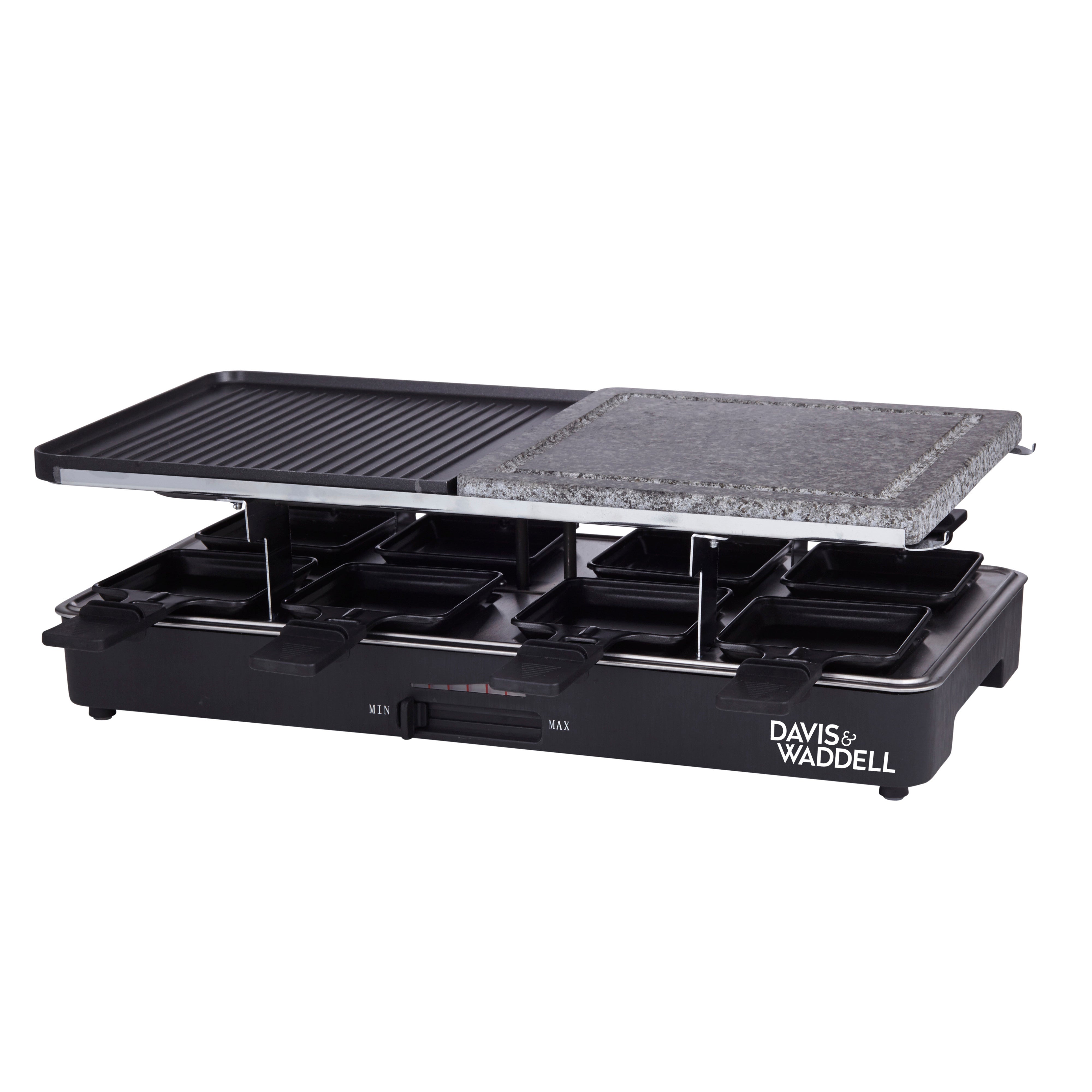 Davis & Waddell 8 Person Electric Party Grill Black