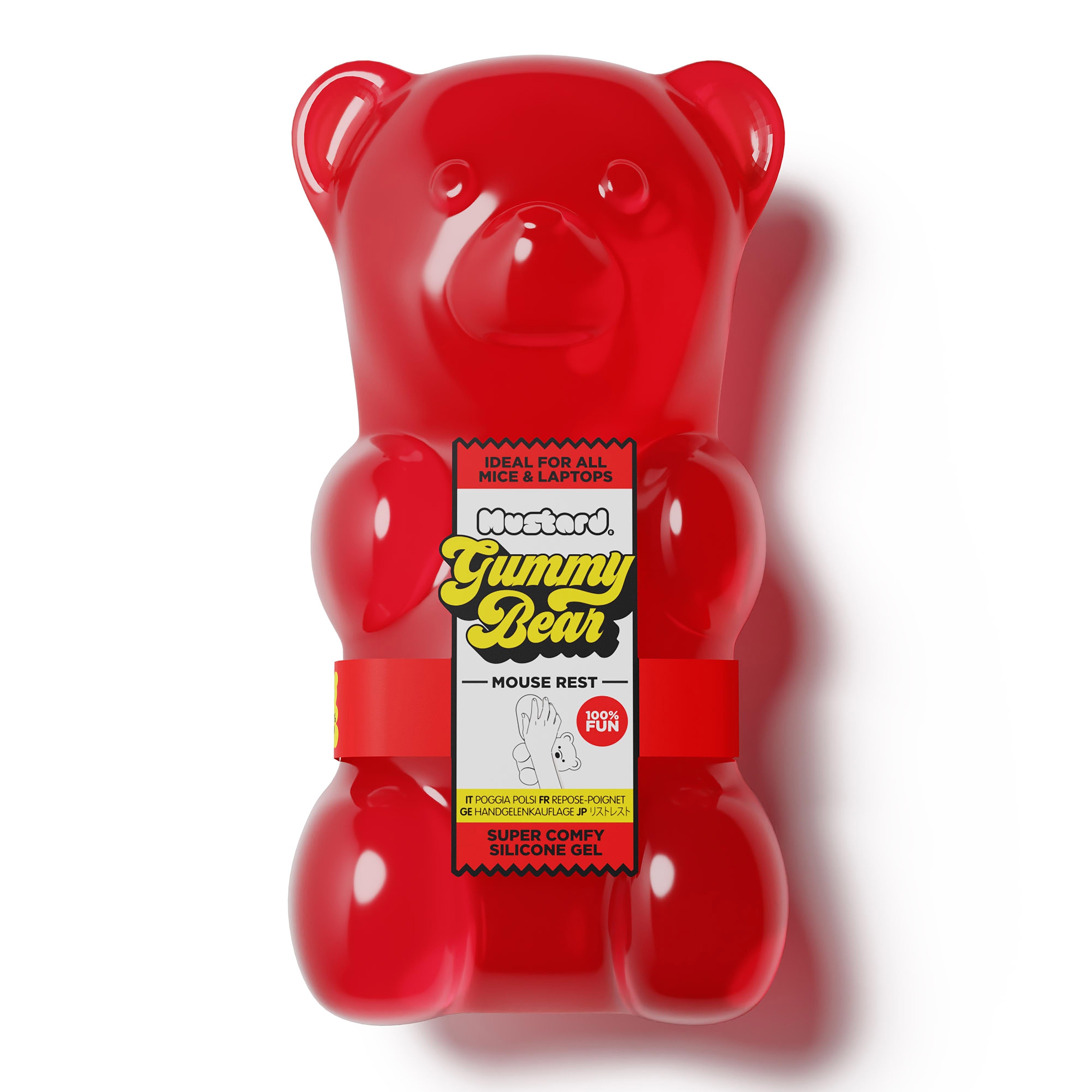 Mustard Gummy Bear Mouse Rest Red