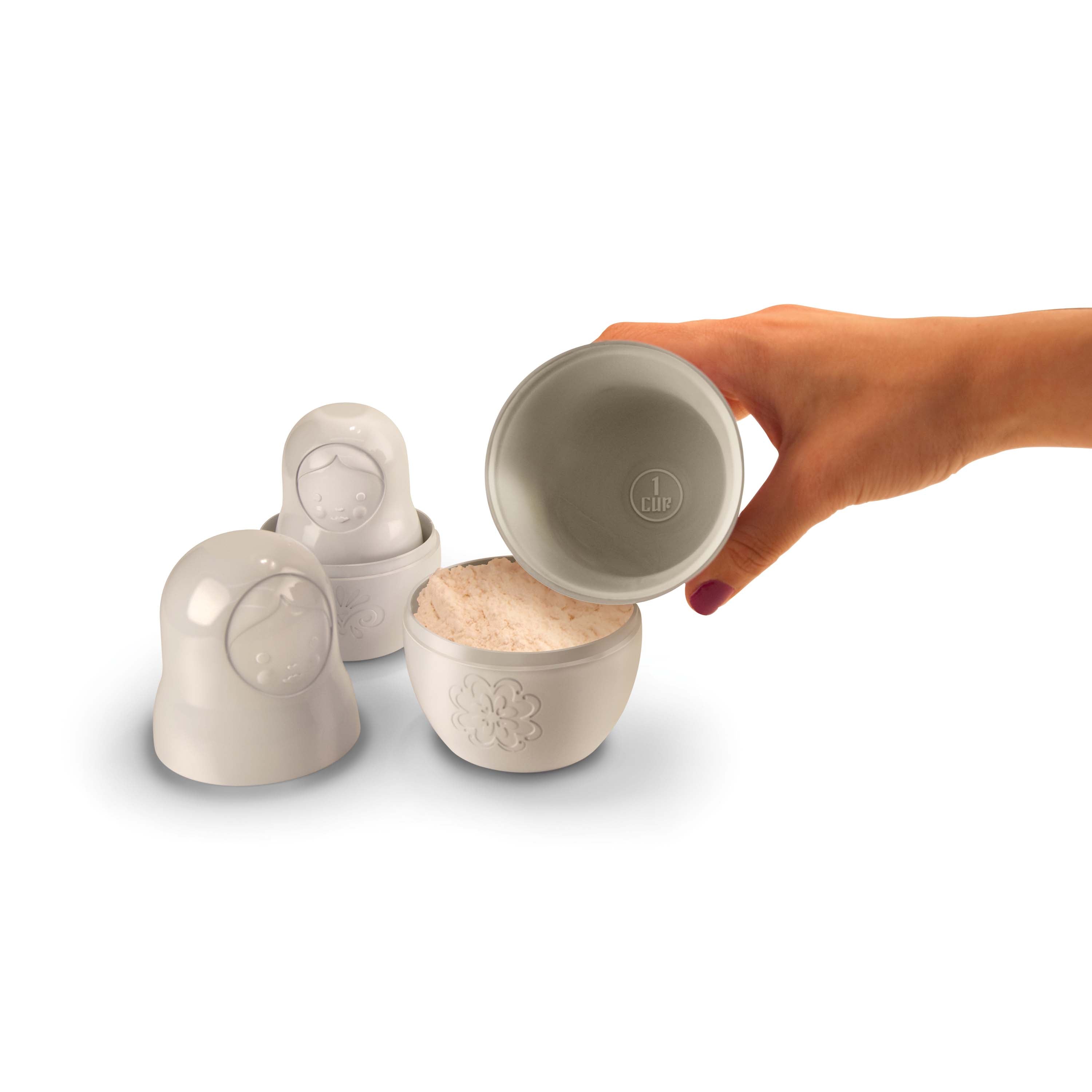Fred M-Cups Matryoshka Measuring Cups 6 Piece Set White