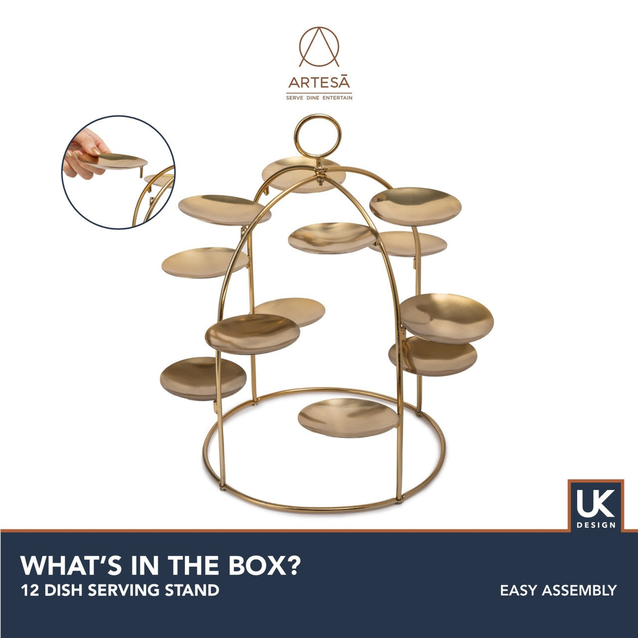 Artesà Brass Canapé Serving Tree