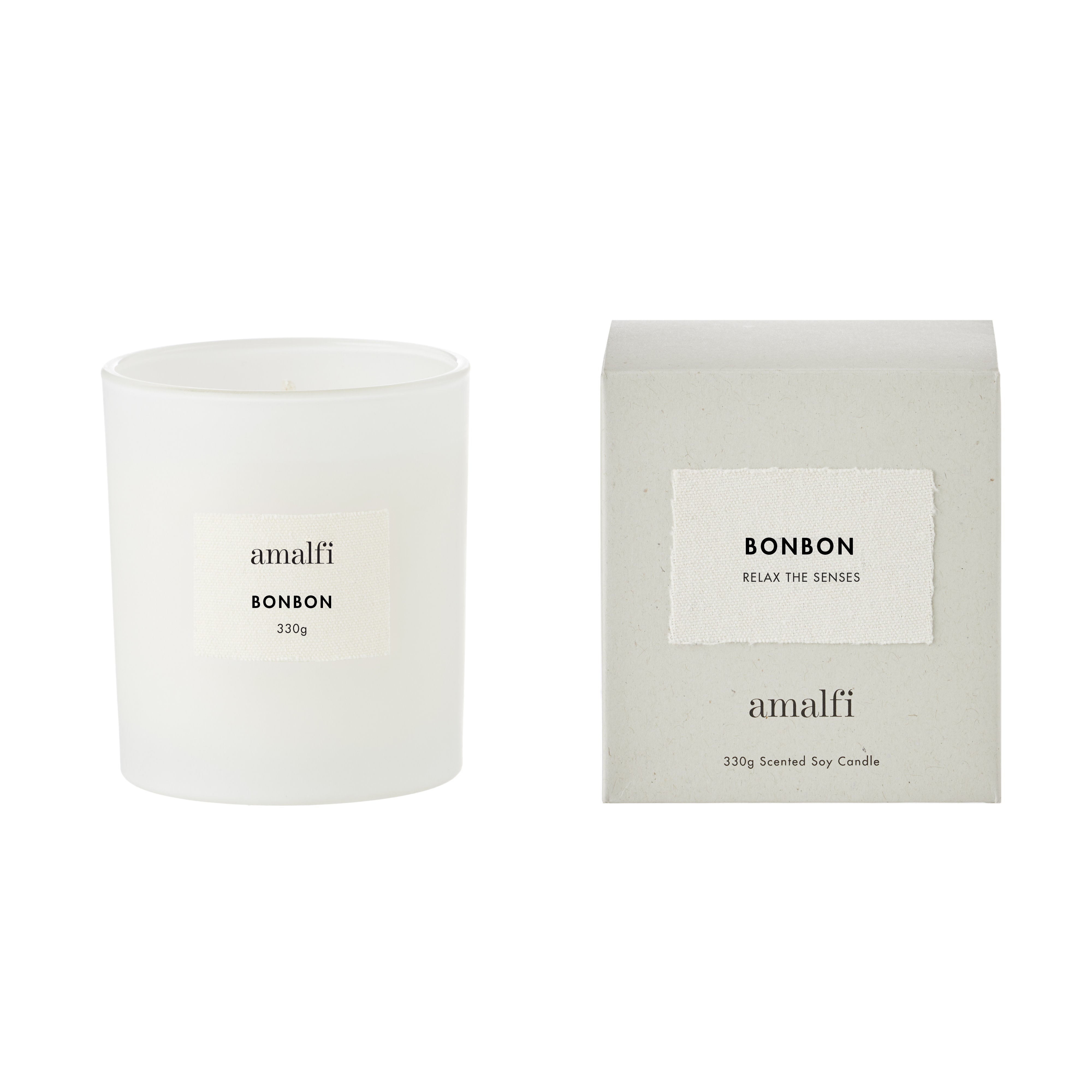 Amalfi Bonbon Scented Soy Wax Candle 330g White