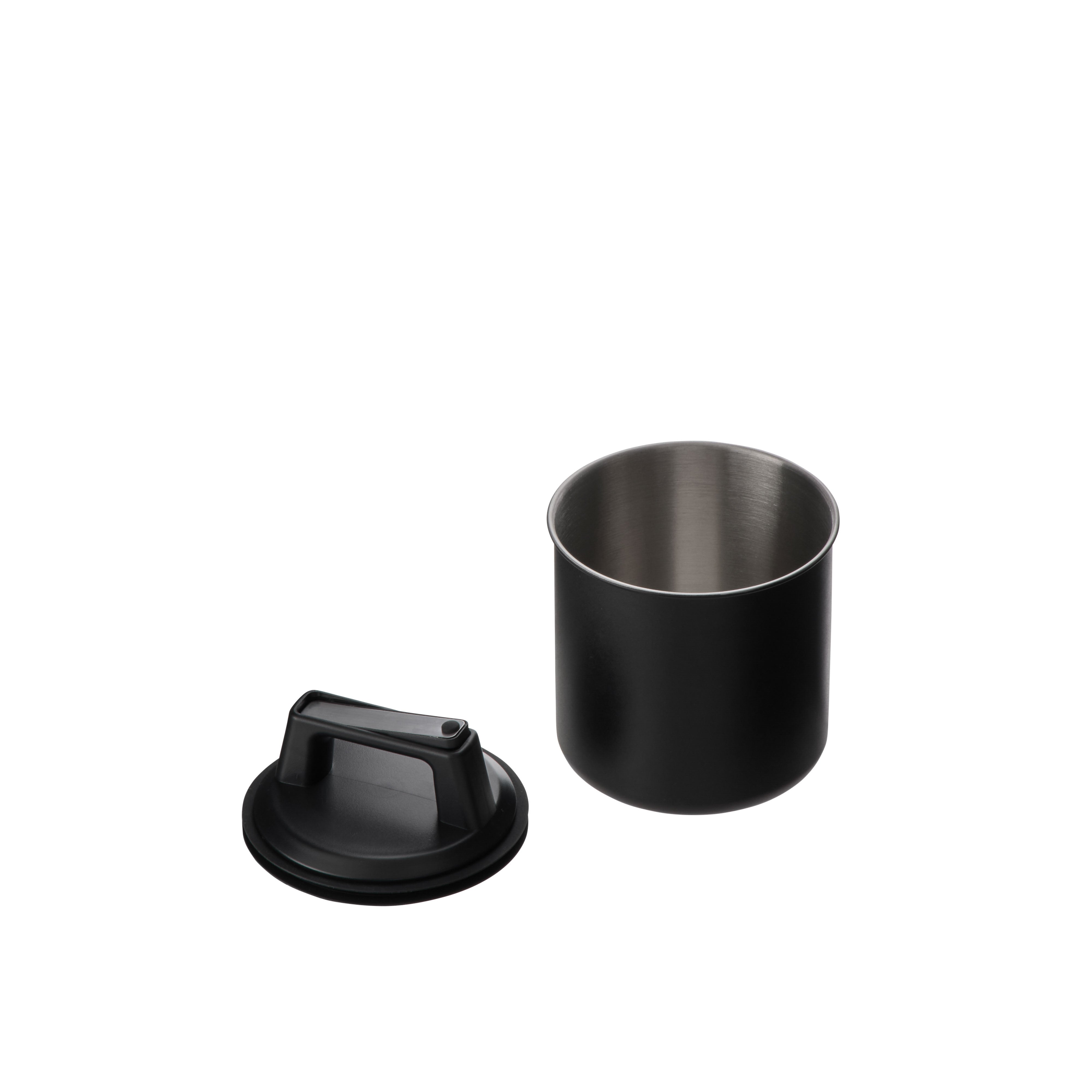 Leaf & Bean Airtight Stainless Steel Canister Small Black