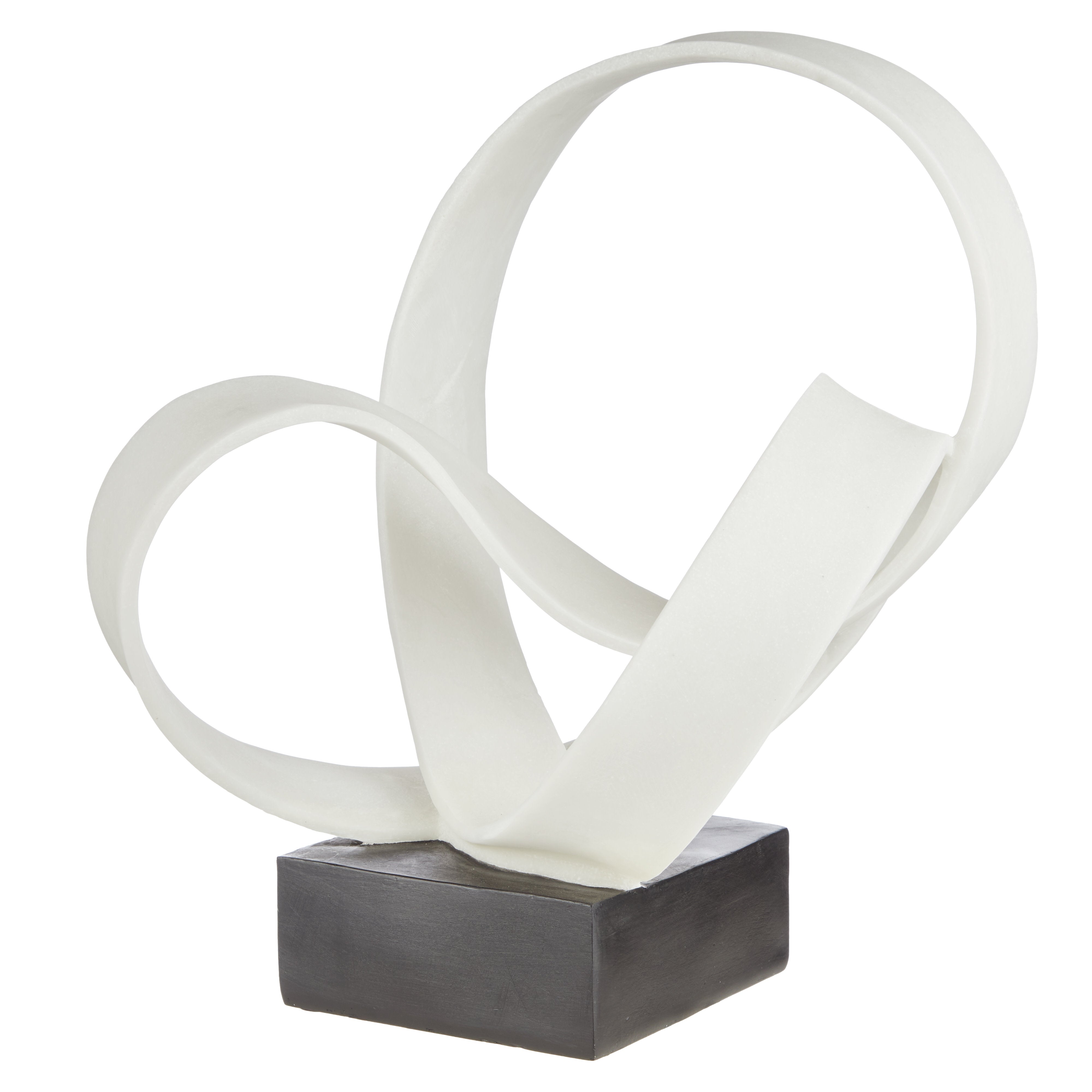 Grand Designs Bowery Resin Quartz Sand Sculpture White & Black