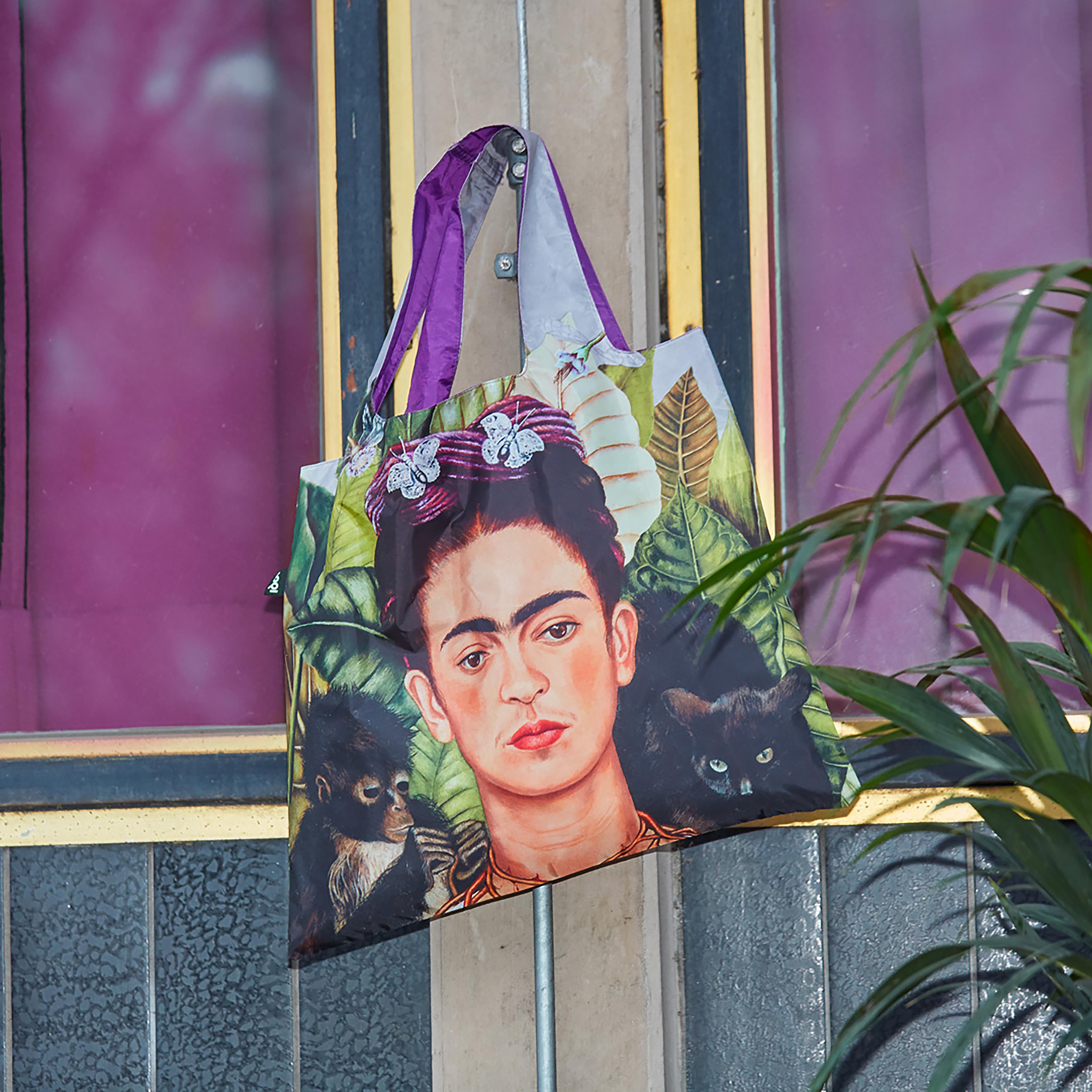LOQI Frida Kahlo Self Portrait Hummingbird Tote Bag
