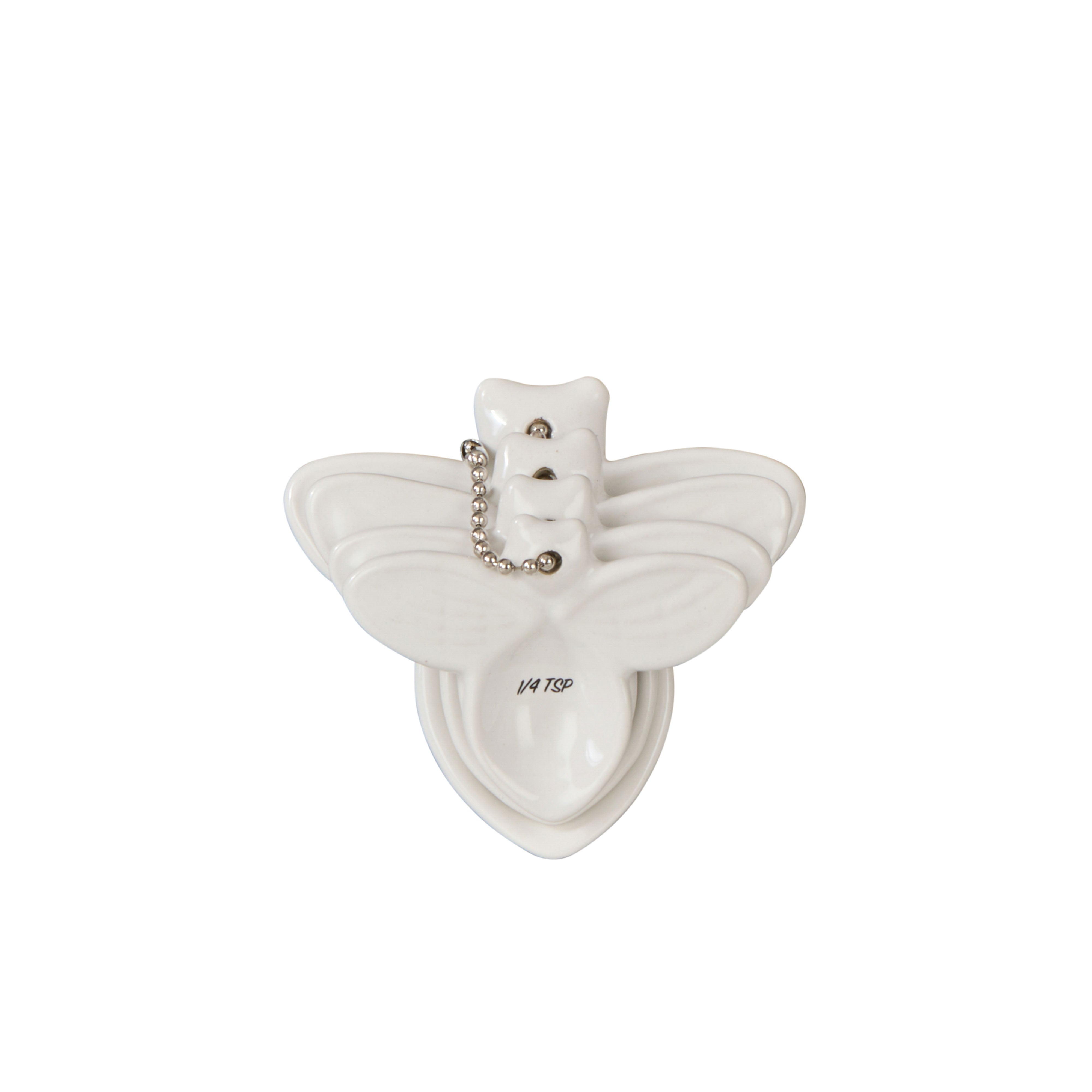 Davis & Waddell Wildflower & Hive Measuring Spoons White