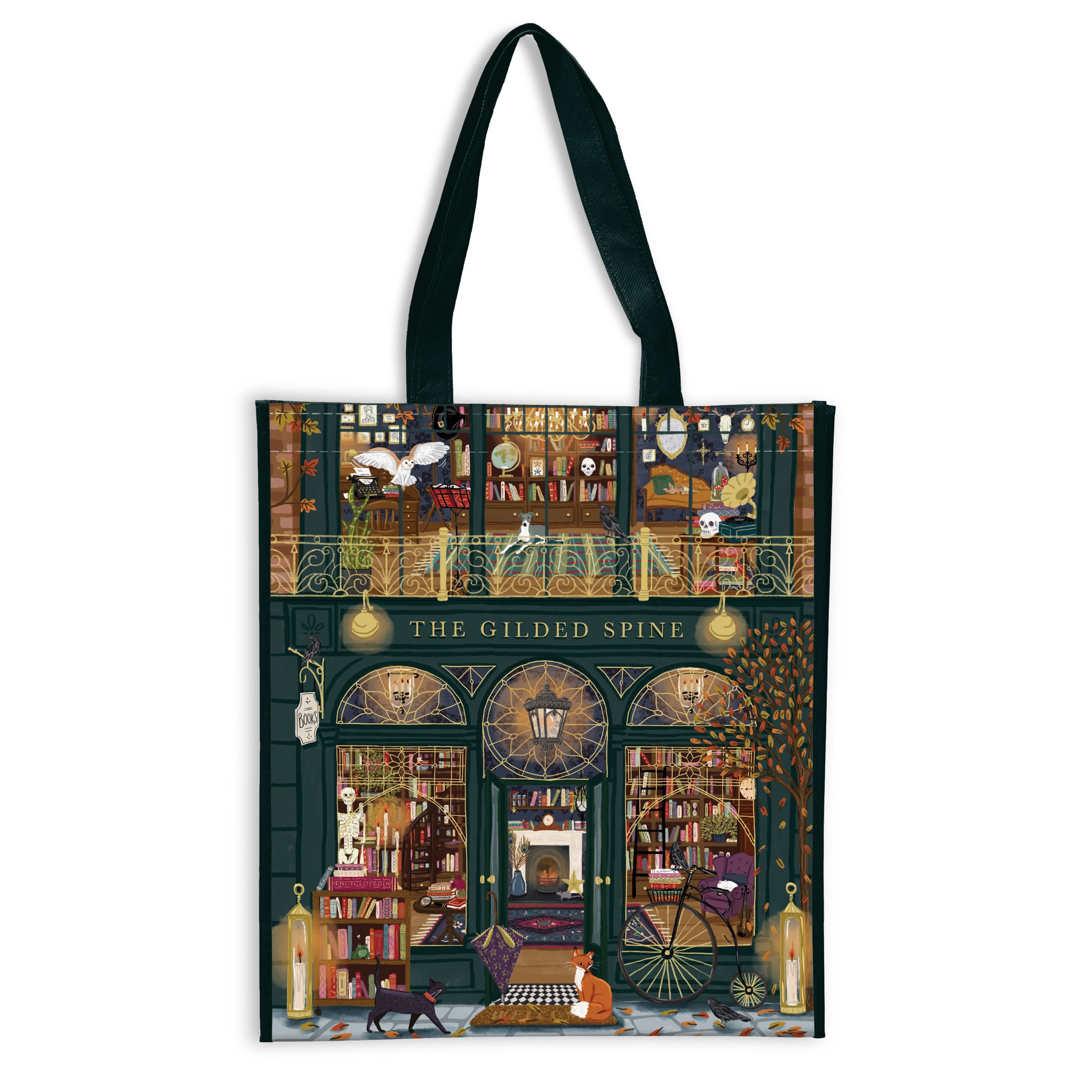 Galison Gilded Spine Reusable Shopping Bag