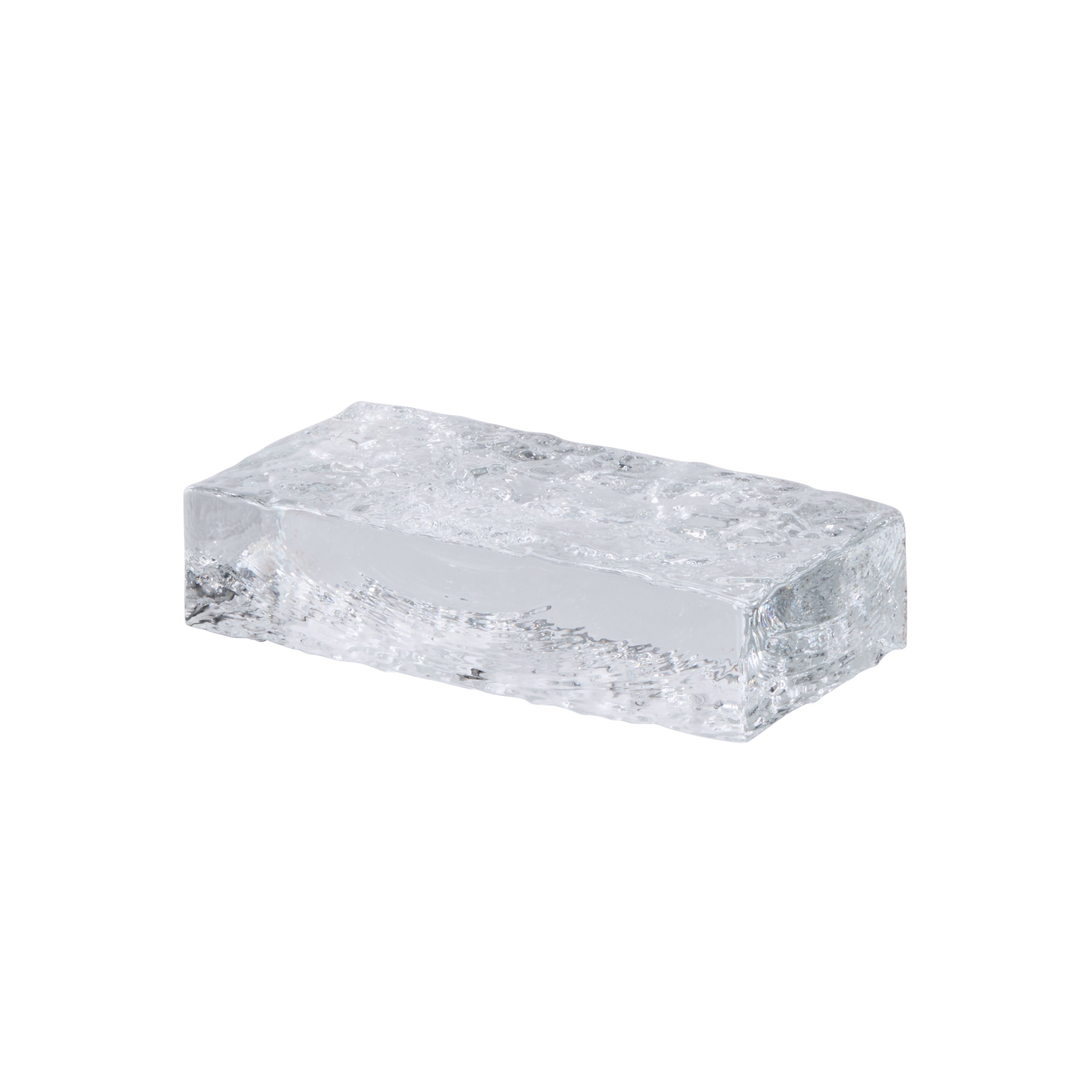 Amalfi Bernard Glass Brick Sculpture Rippled