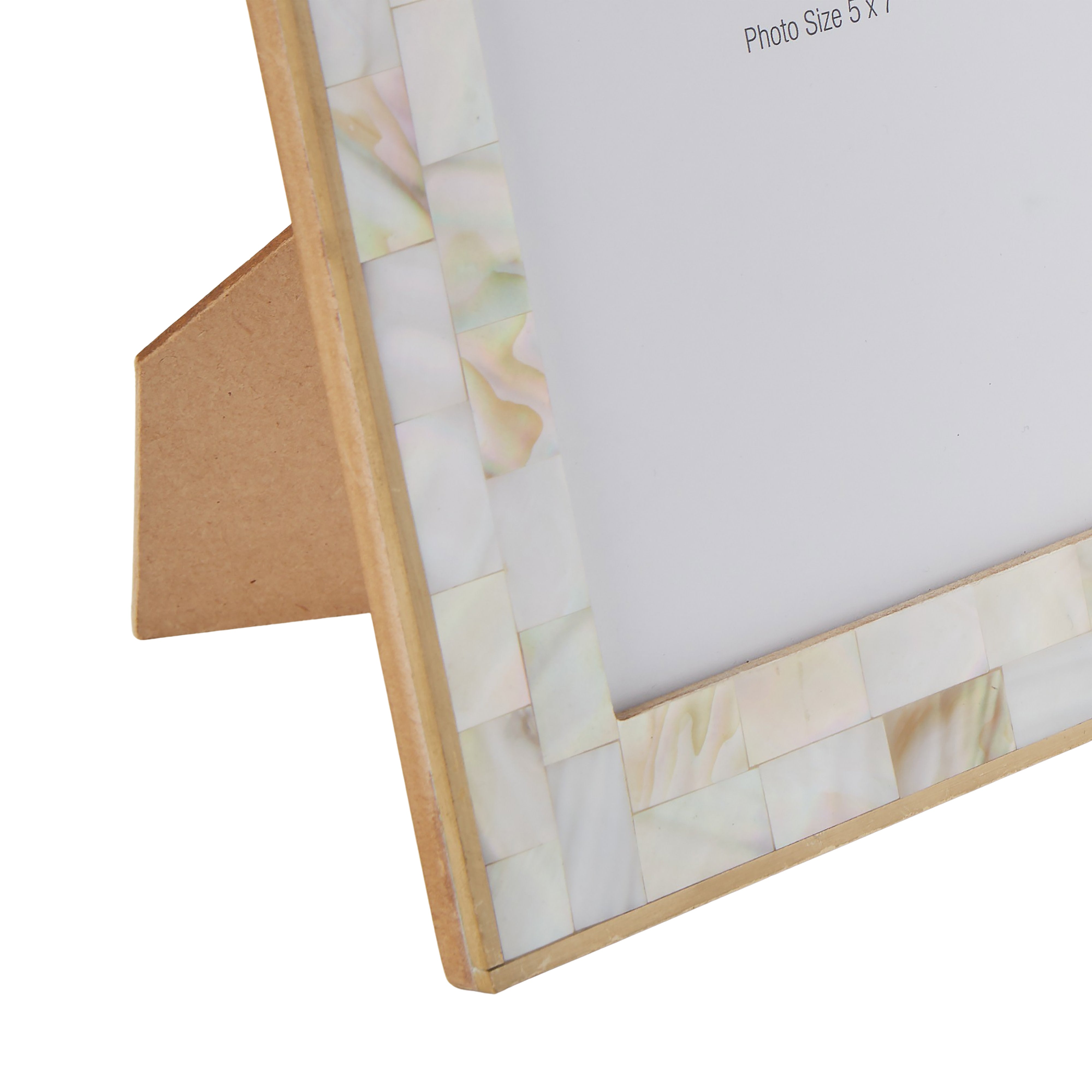Society Home Mother of Pearl Inlay Photo Frame 5x7'' Natural