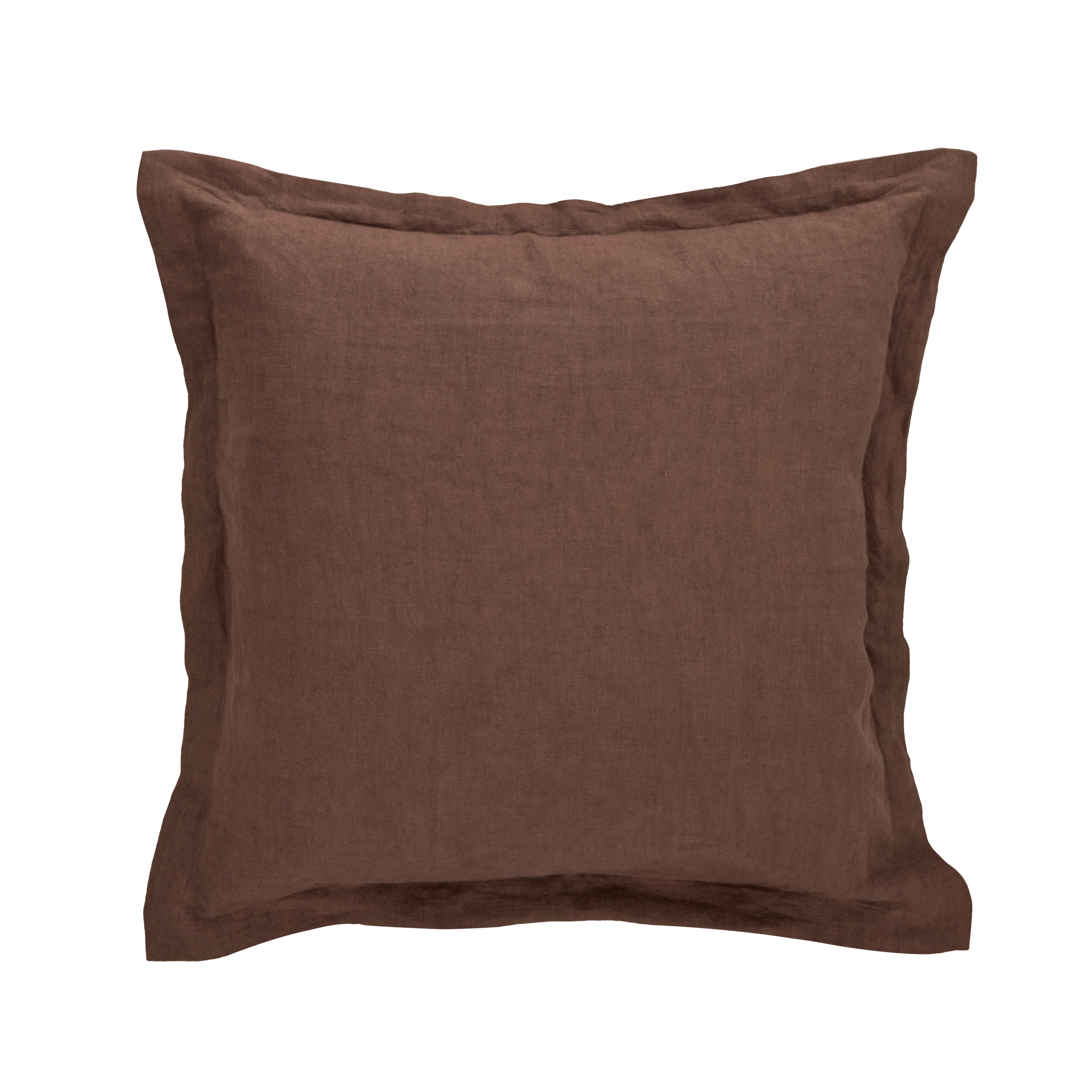 Amalfi Cove Linen Cushion Chocolate