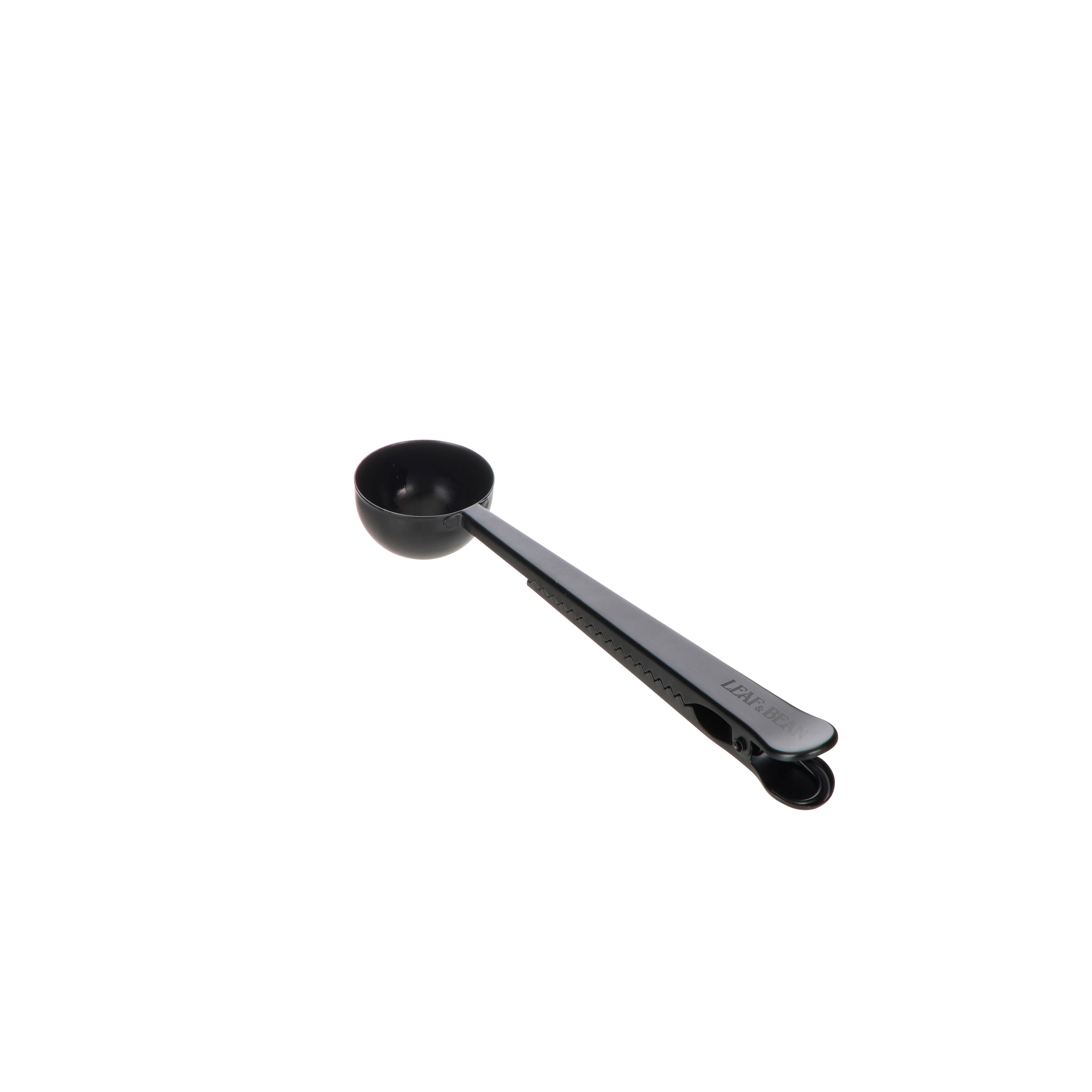 Leaf & Bean Coffee & Tea Scoop With Clip Black