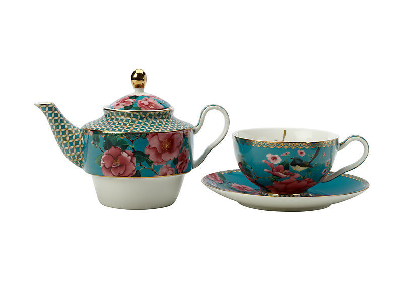 Maxwell & Williams Teas & C's Silk Road Tea for One with Infuser Aqua 380ml