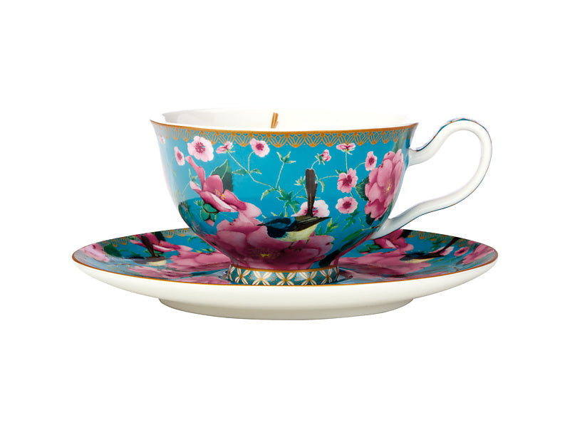 Maxwell & Williams Teas & C's Silk Road Footed Cup & Saucer White 200ml