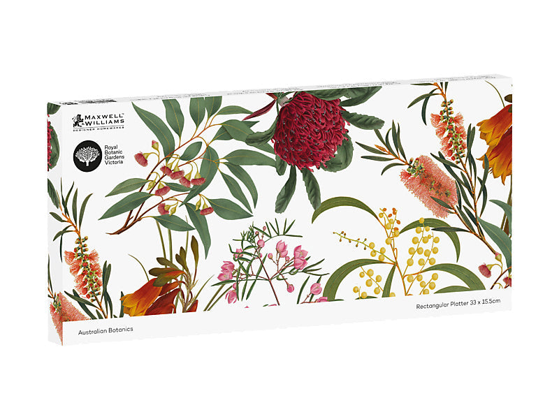 Maxwell & Williams Royal Botanic Gardens Australian Botanics Rectangular Platter 33 x 15.5cm