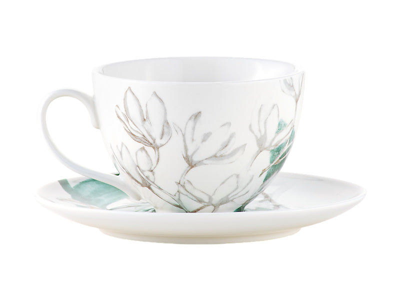 Maxwell & Williams Royal Botanic Gardens Australian Orchids Cup & Saucer White 240ml