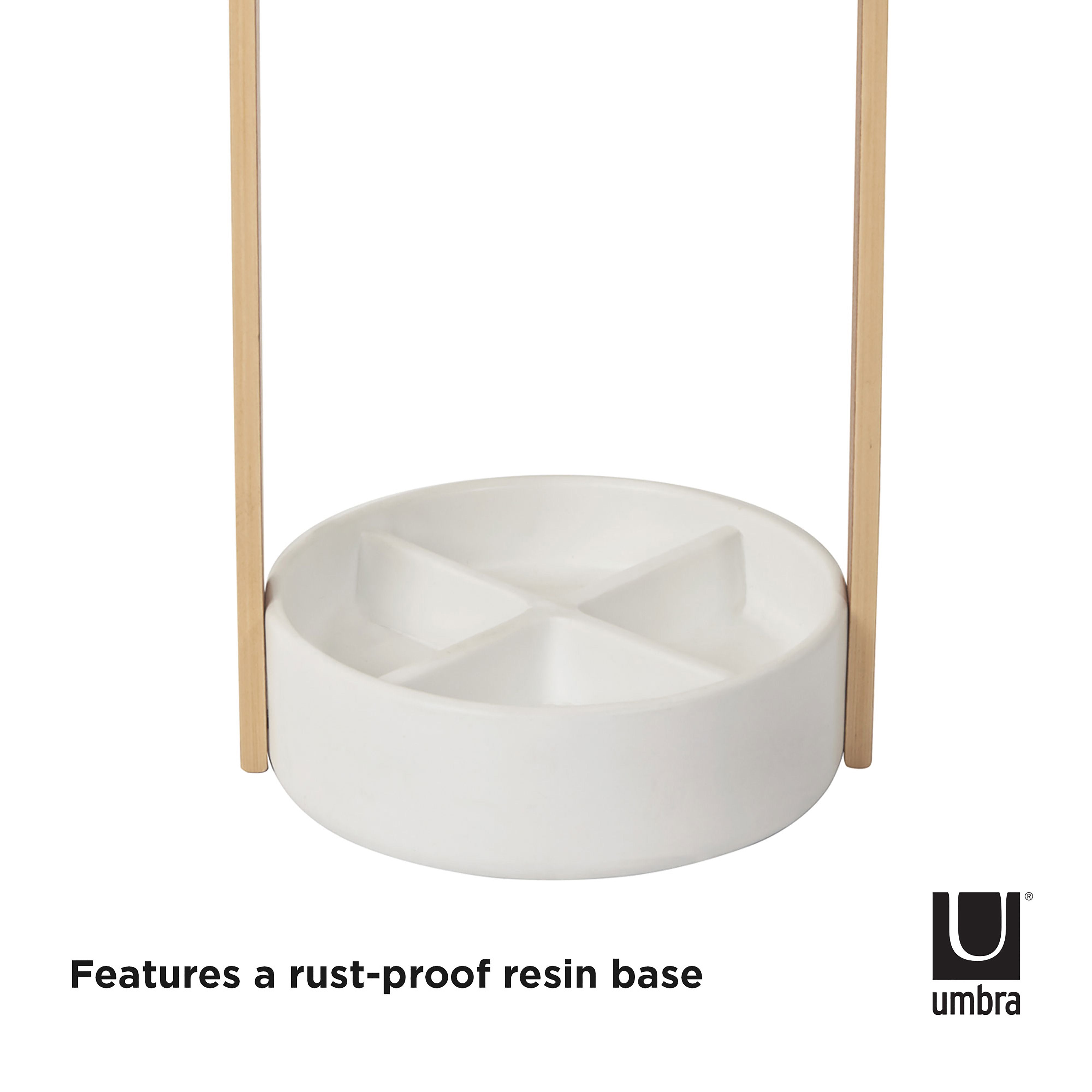 Umbra Bellwood Umbrella Stand White & Natural