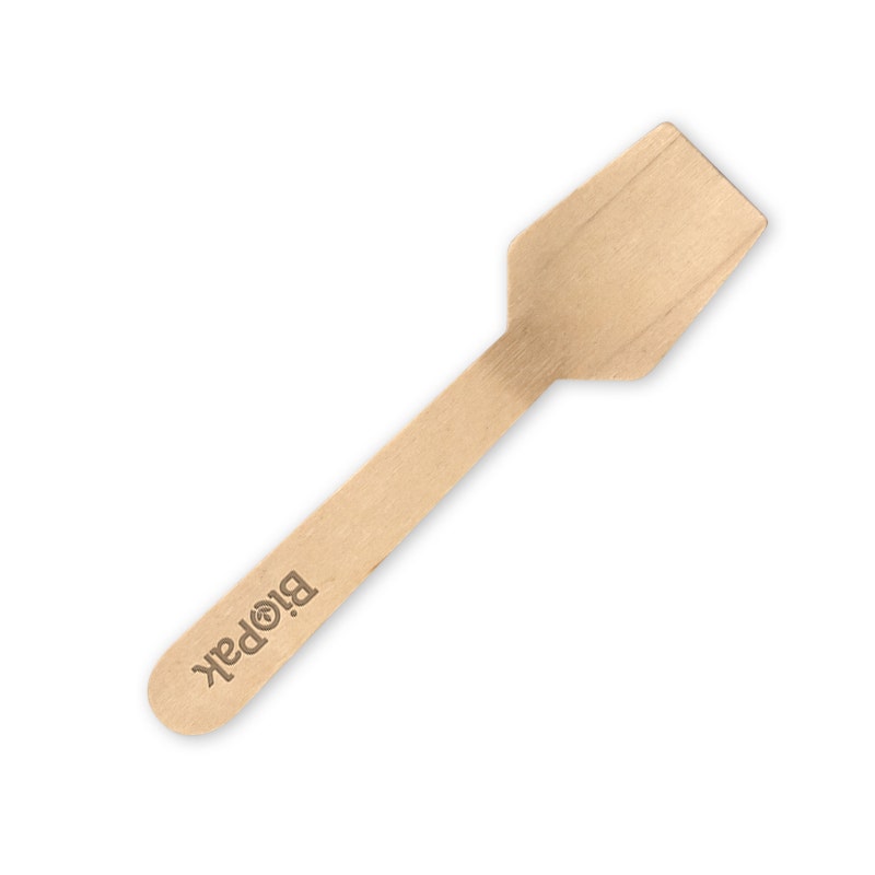 BioPak 10cm Wood Ice Cream Spoon