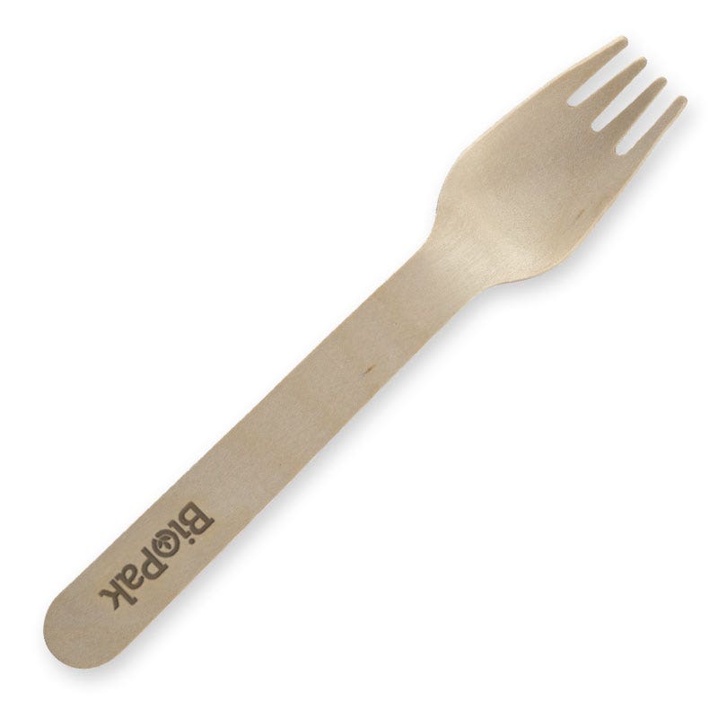 BioPak 16cm Coated Wood Fork