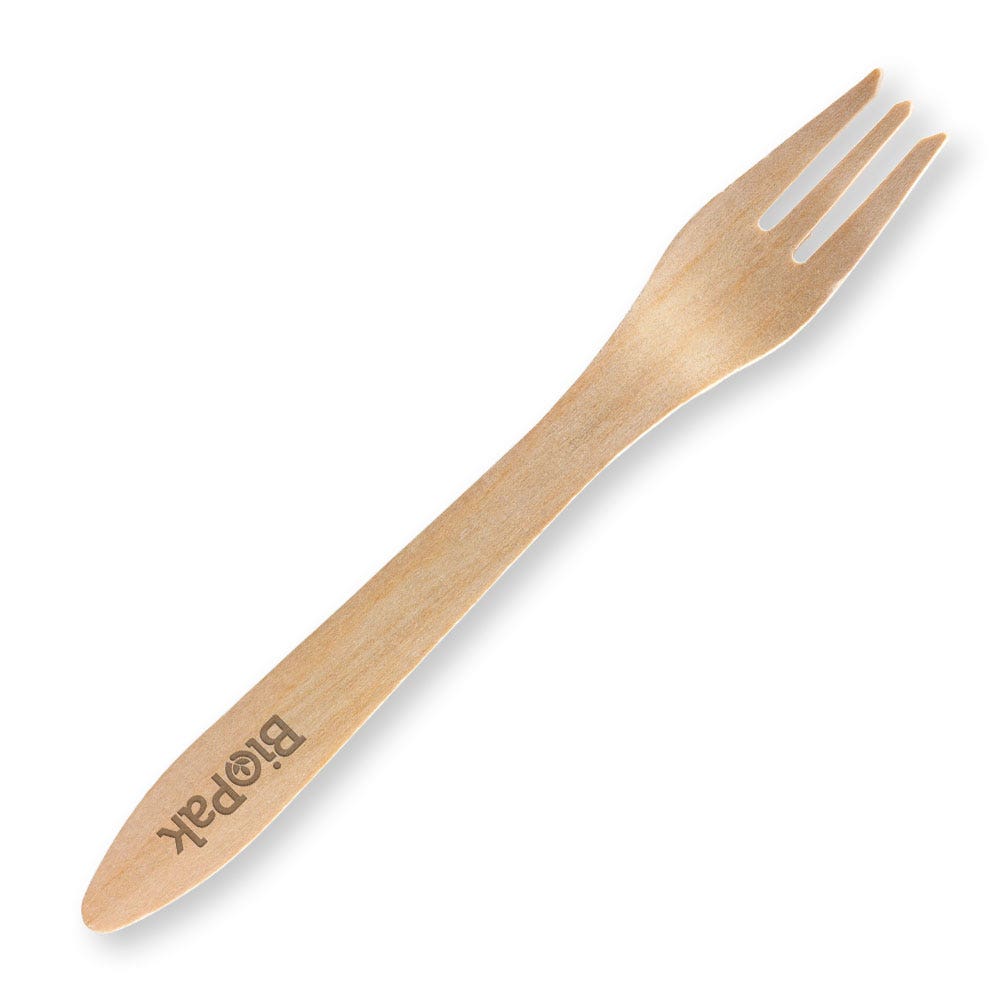 BioPak 19cm Coated Wood Fork