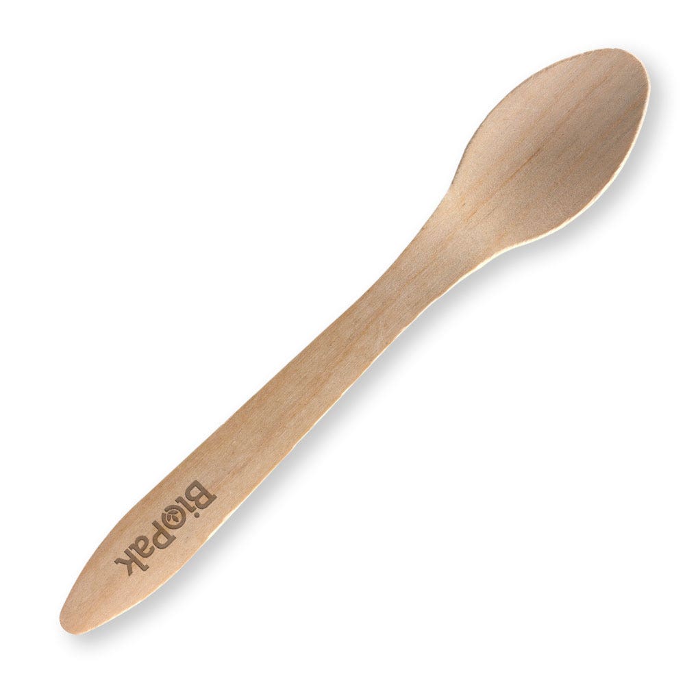 BioPak 19cm Coated Wood Spoon (Carton of 1000)